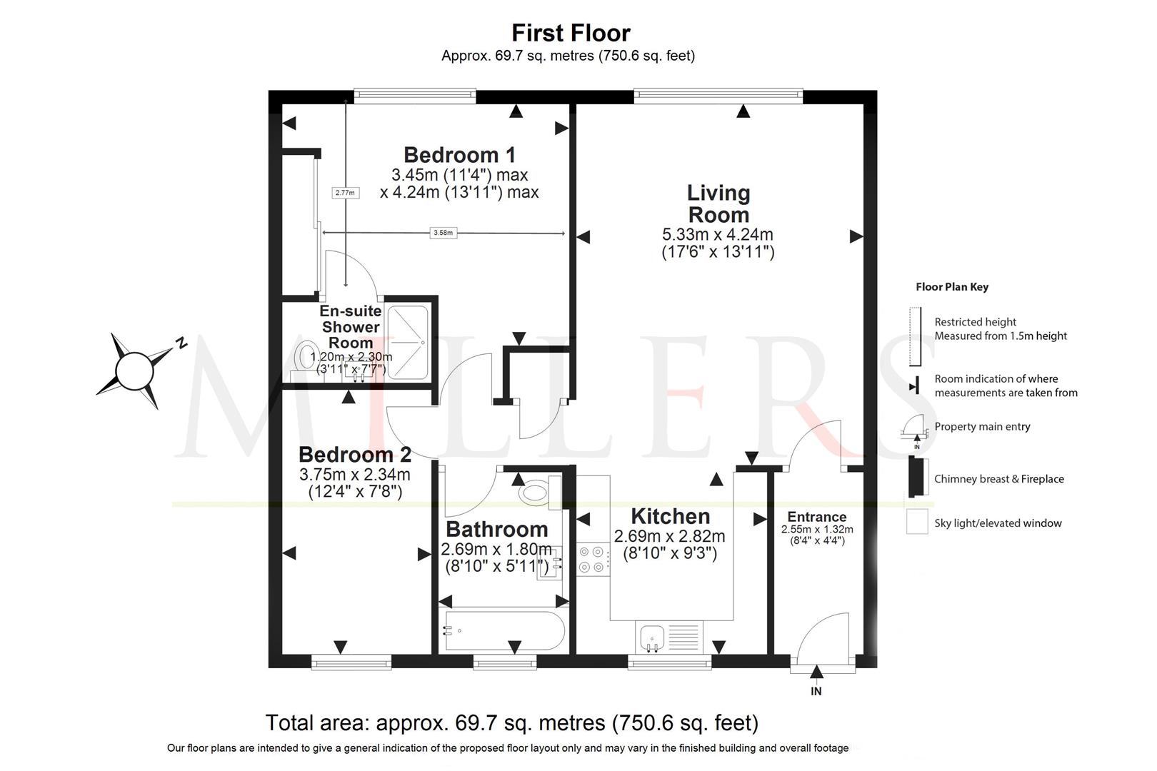 3 Fairlawns, Tidys Lane, Epping floorplan