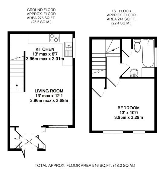 1 Bedrooms Terraced house to rent in Kelly Close, Shepperton TW17