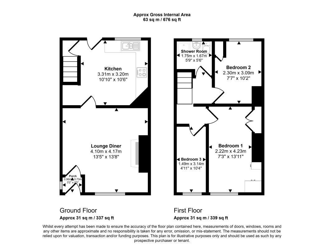 3, Briscoe Street, Oldham floorplan