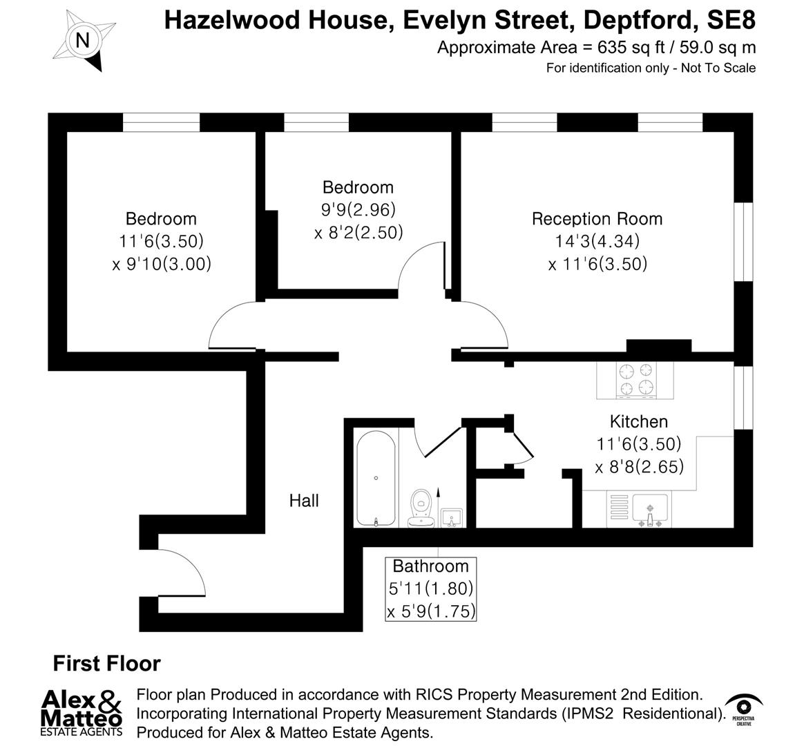 Flat 7 Hazelwood House, Evelyn Street, Deptford floorplan