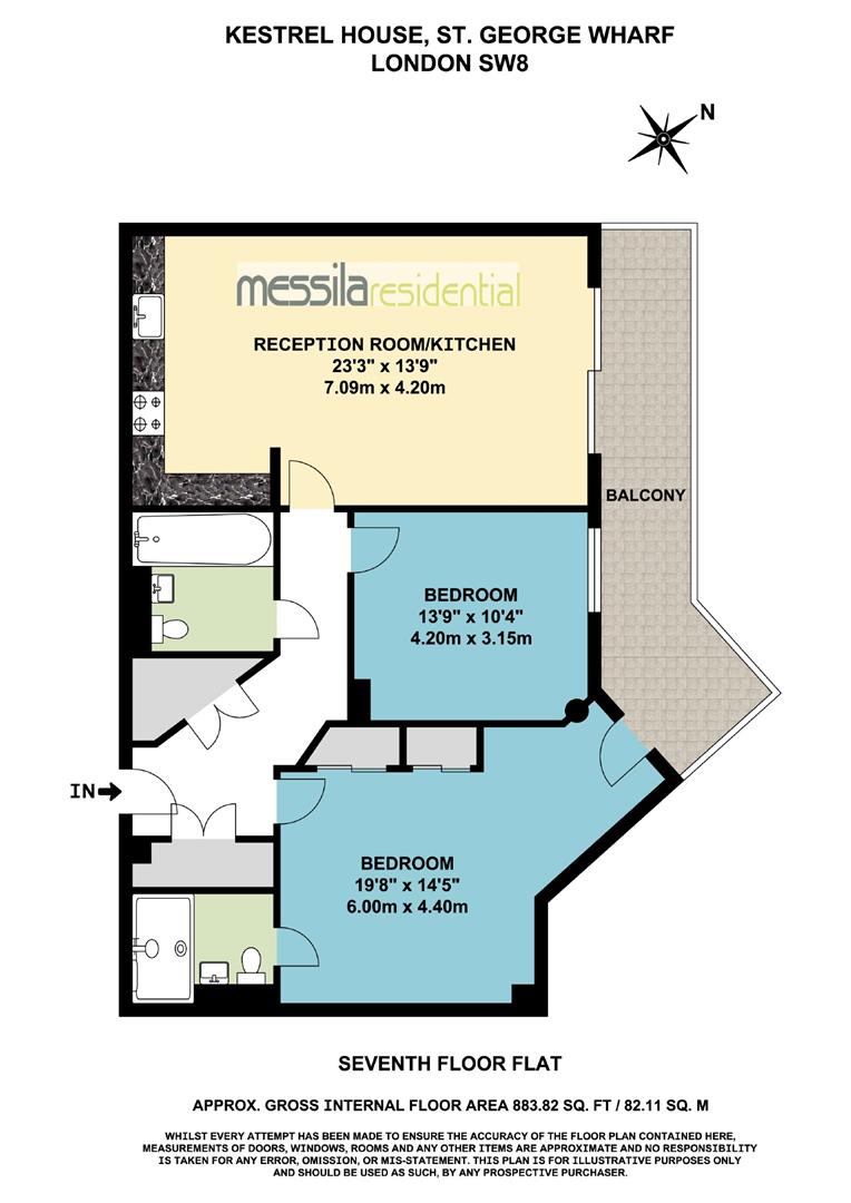 Kestrel House, 848, Kestrel House, Vauxhall floorplan