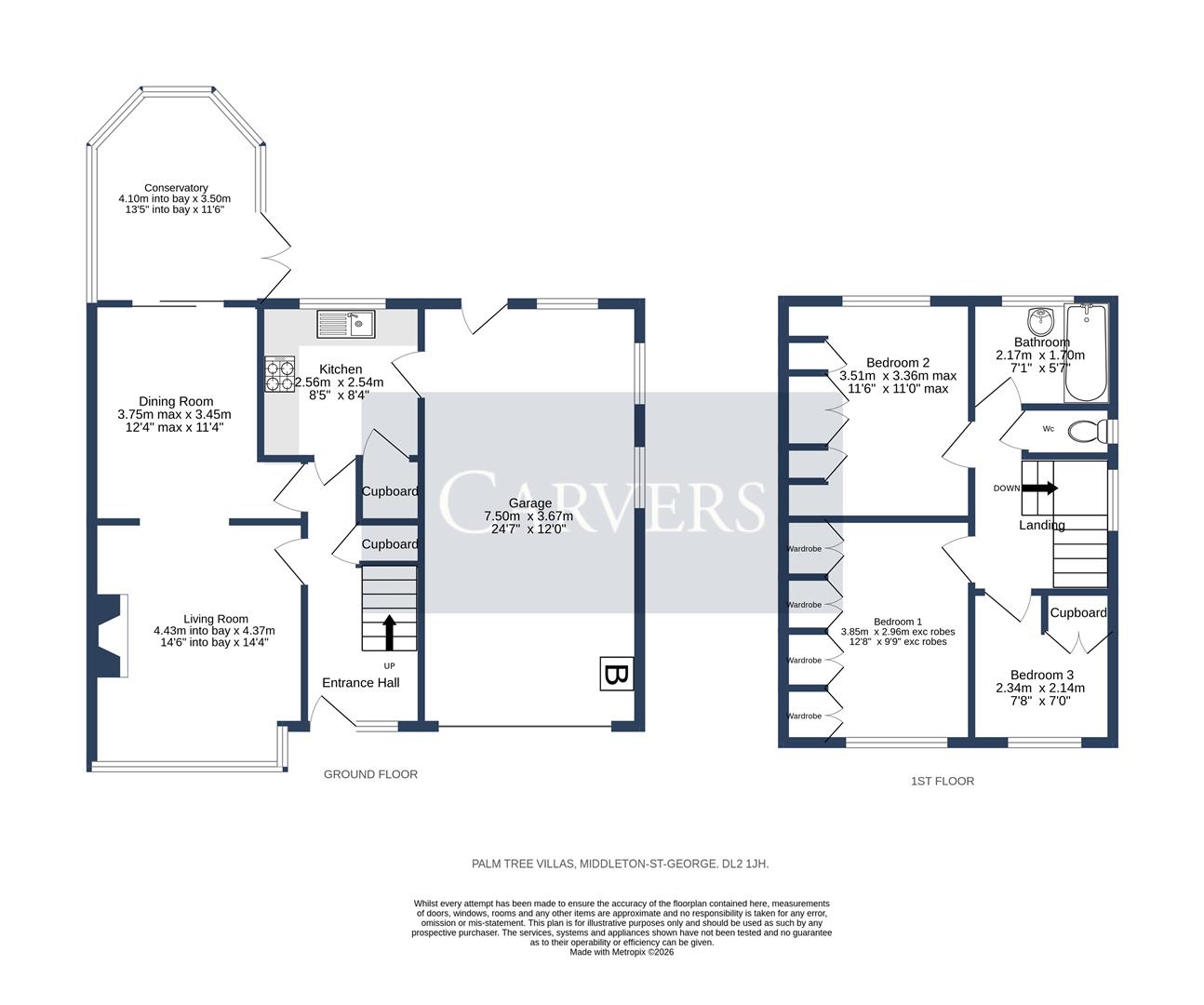 12, Palm Tree Villas, Darlington floorplan