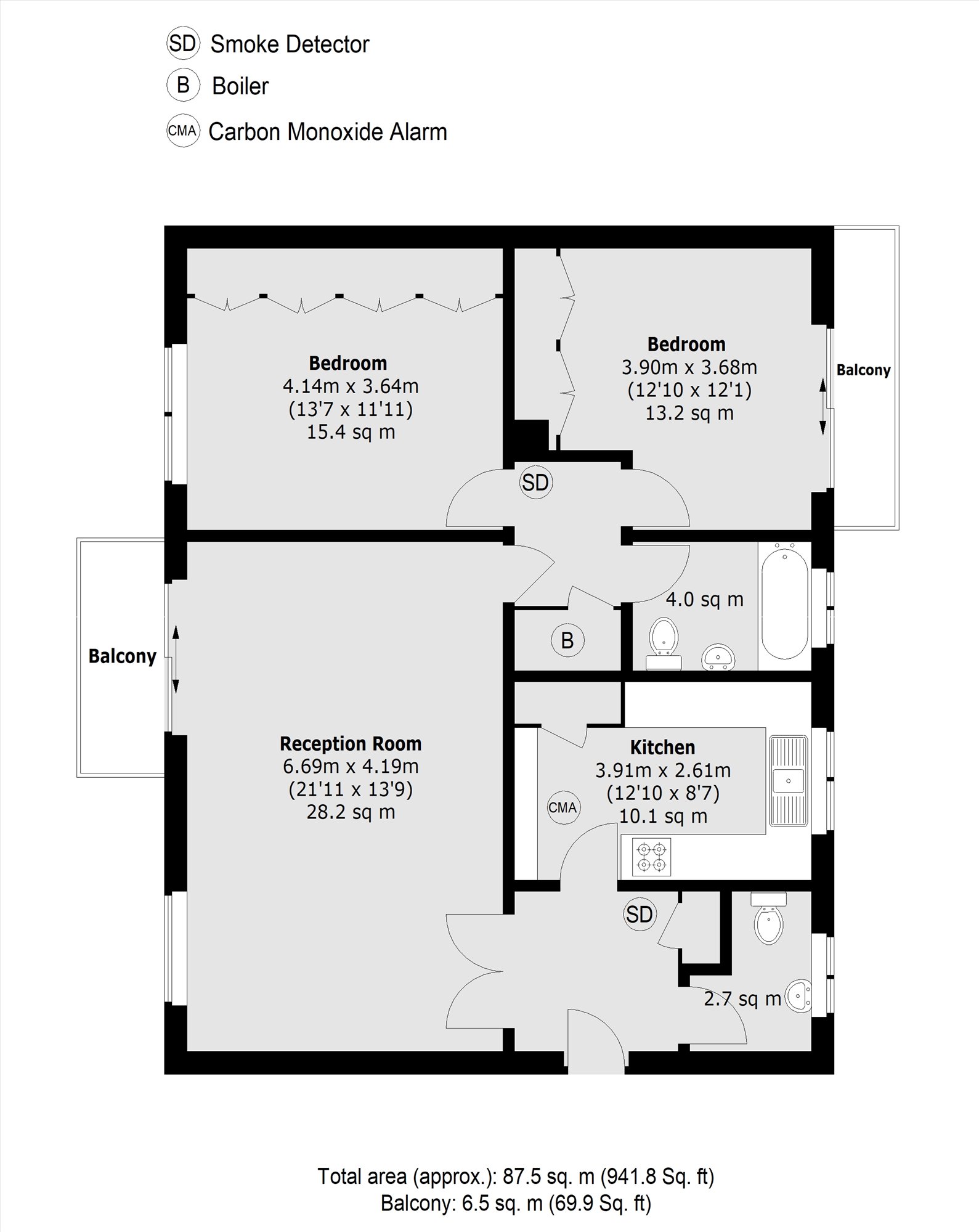 Flat 25, Minster Court, 28, Hillcrest Road, London floorplan