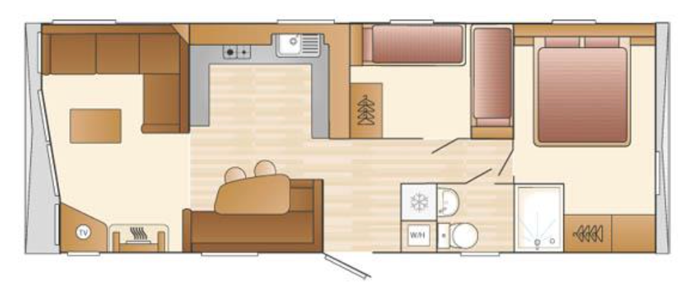 2, Jamieâ€™s Cragg Holiday Park, Welburn floorplan