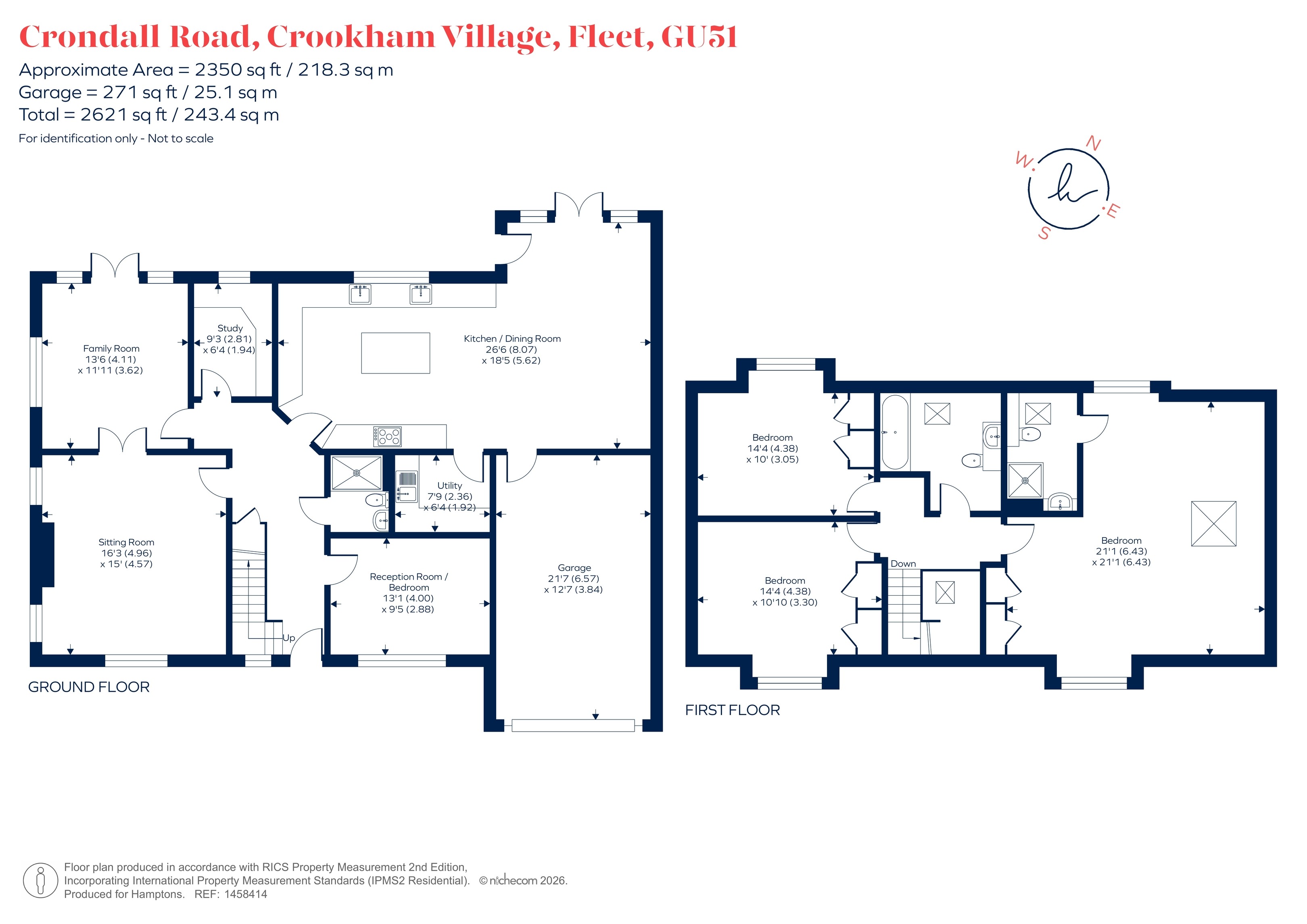 Tamarest, Crondall Road, Crookham Village floorplan