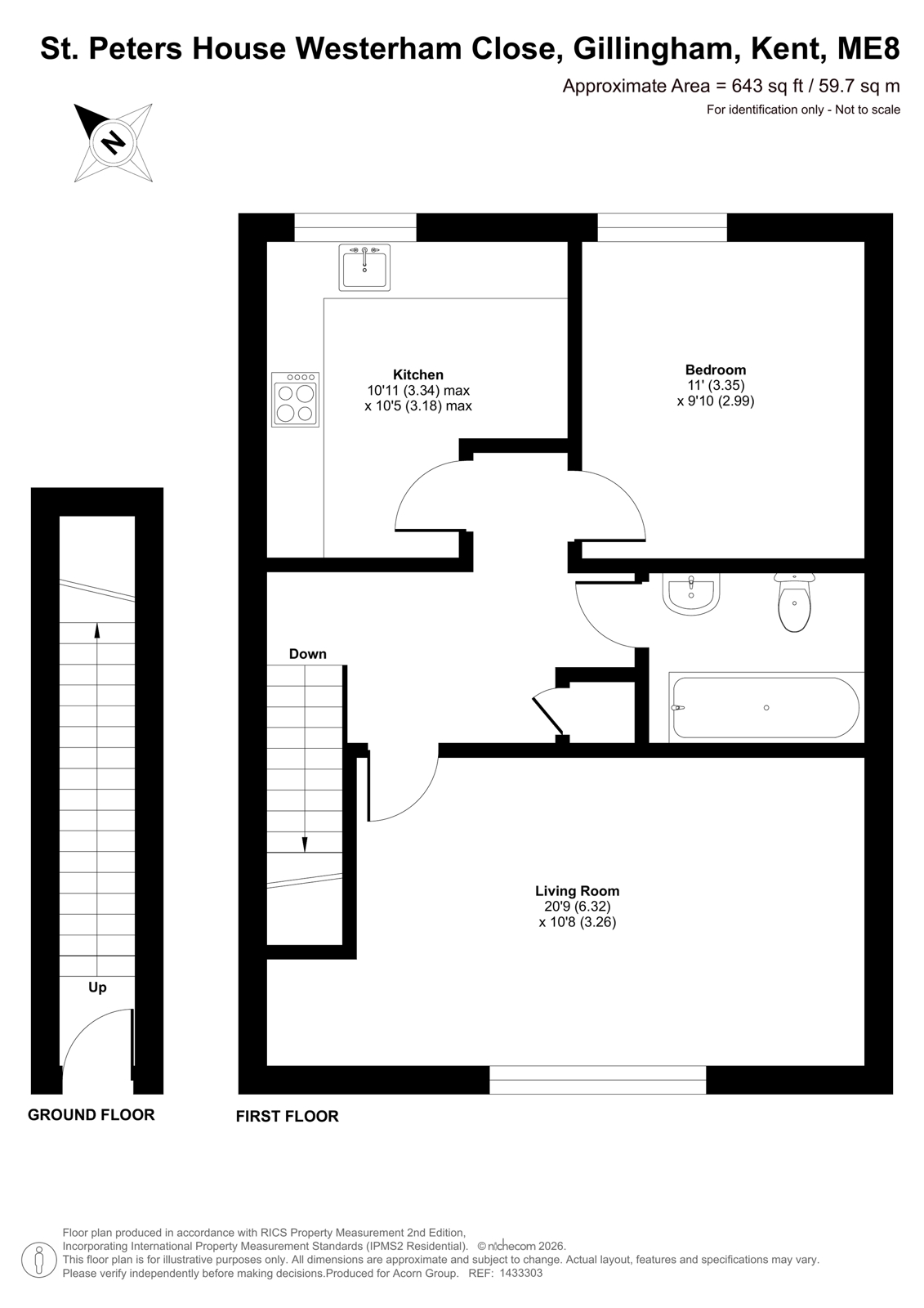 8 St. Peters House,, Westerham Close, Kent floorplan