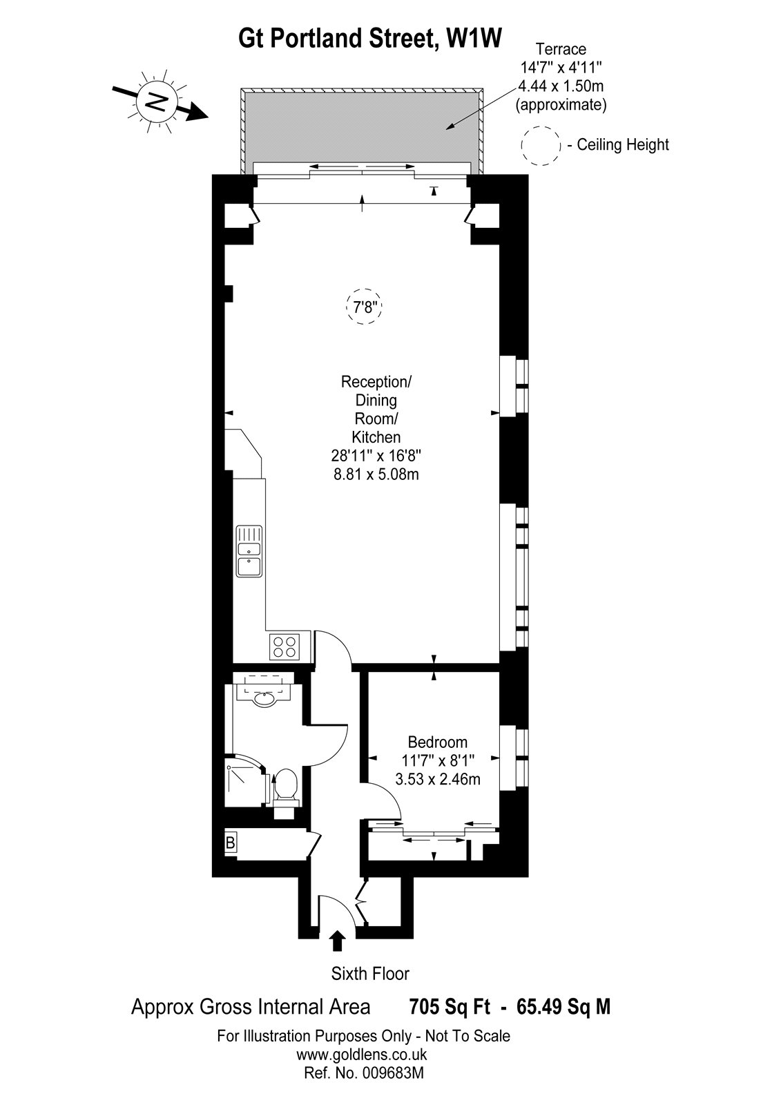1 Bedrooms Flat to rent in Great Portland Street, London W1W