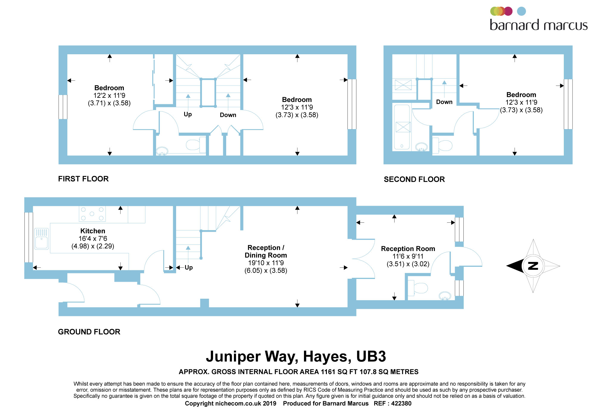 3 Bedrooms Terraced house for sale in Juniper Way, Hayes UB3