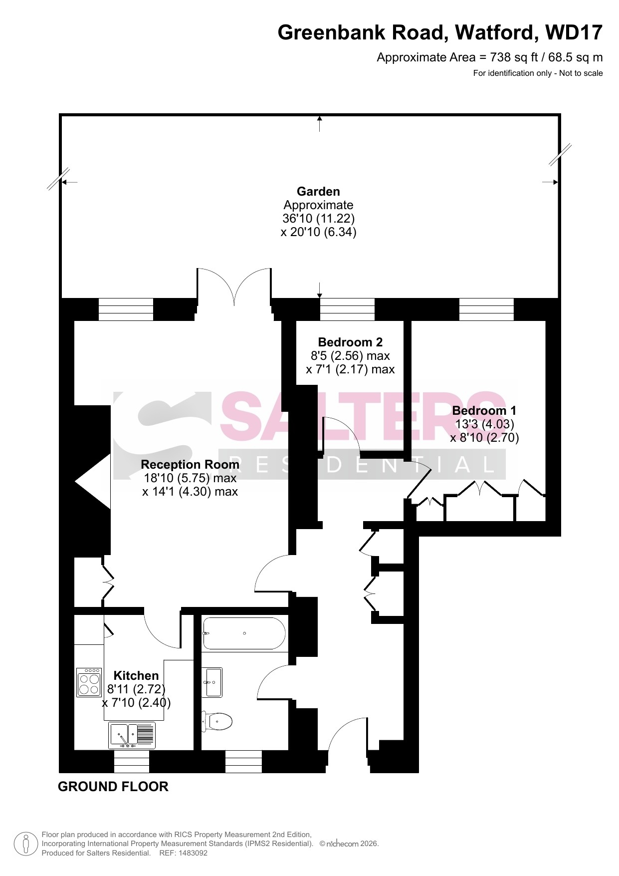 Flat 4, Russells House, Watford floorplan