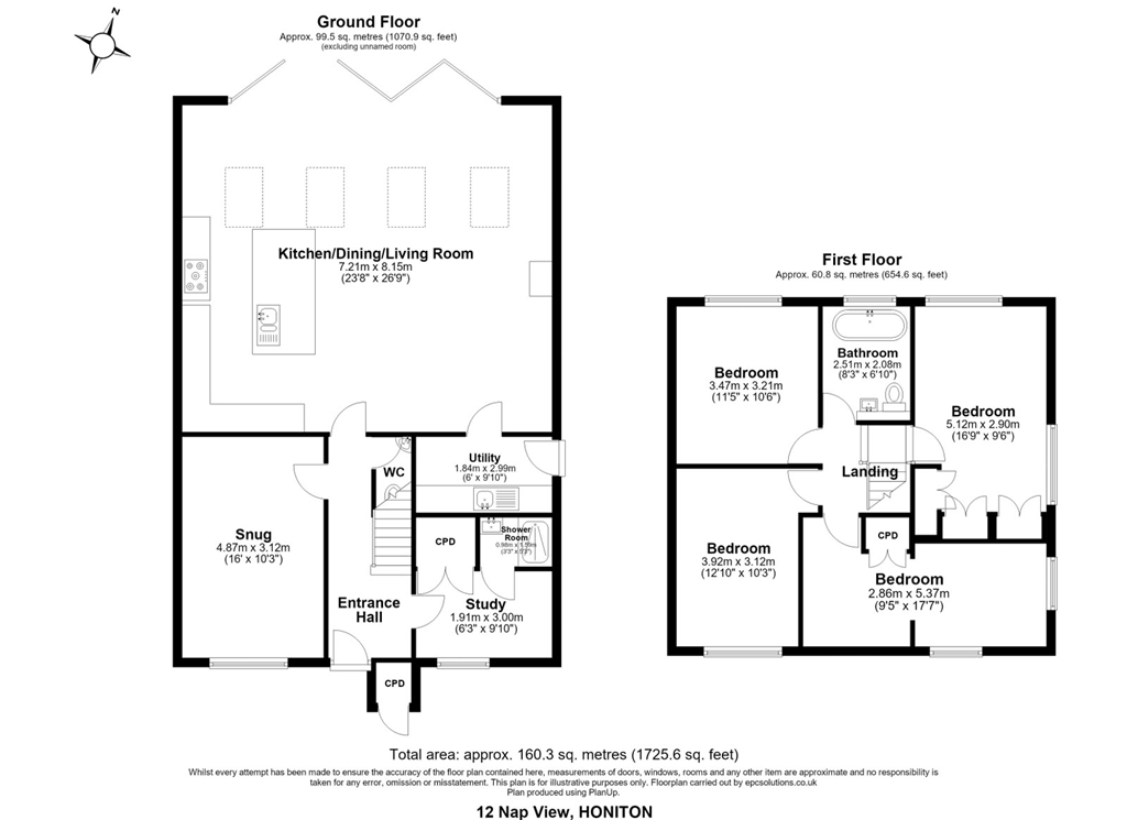 12, Nap View Devon, Awliscombe floorplan
