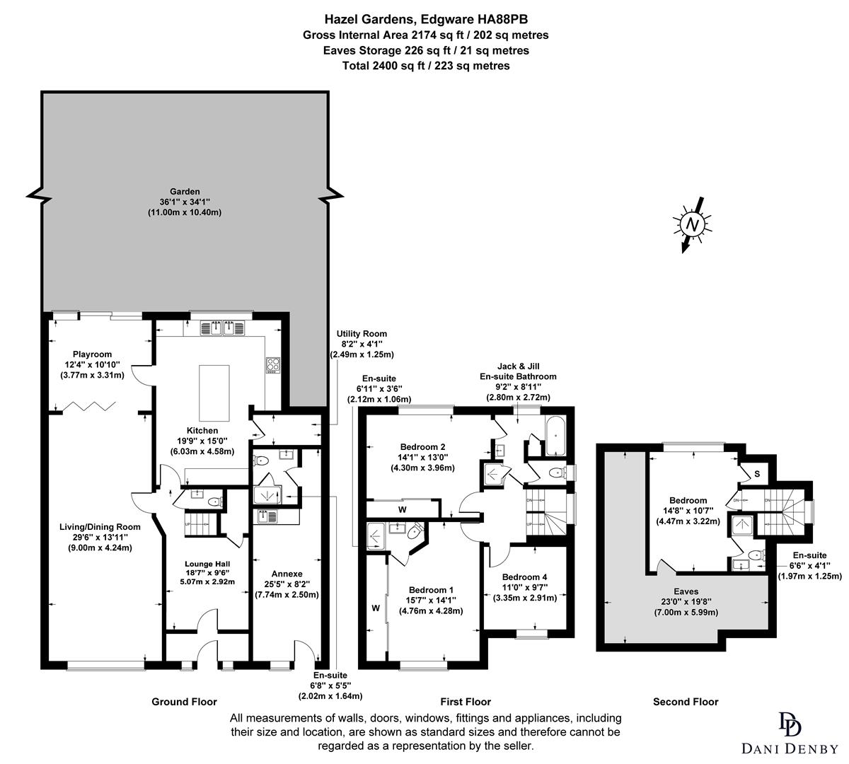 34, Hazel Gardens, Edgware floorplan