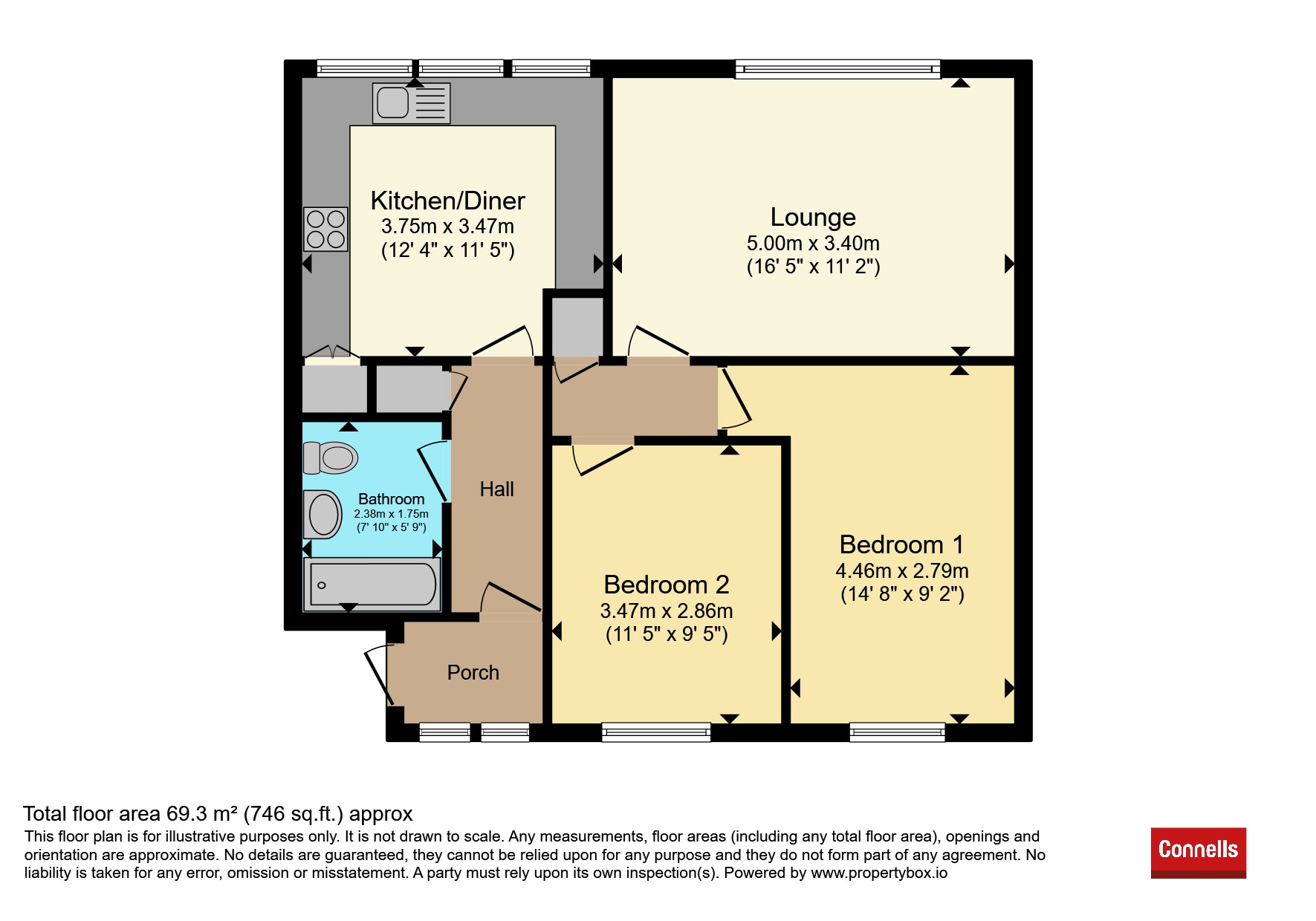 45, Morley Court, Plymouth floorplan