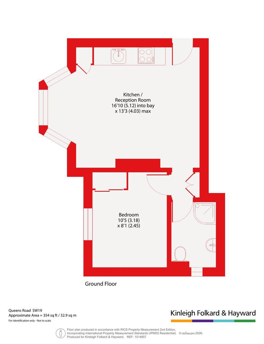 Flat F, 41, Queens Road, London floorplan