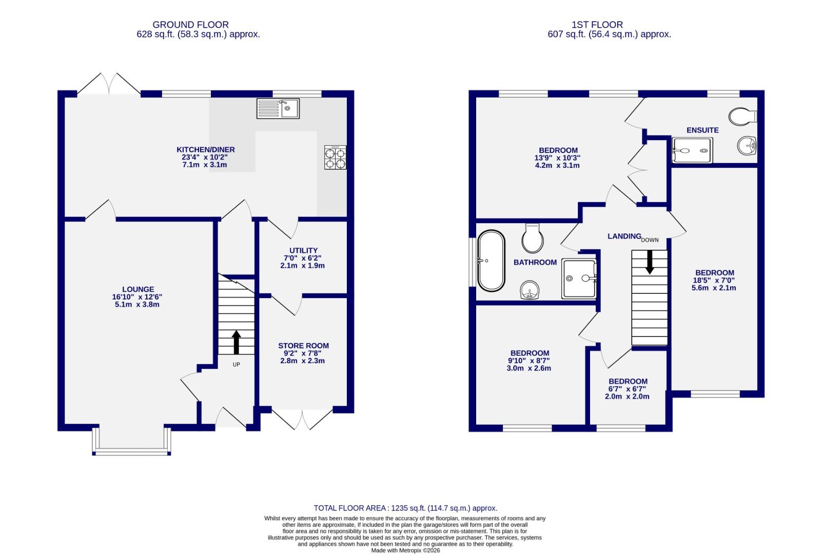 12, Barons Crescent, York floorplan