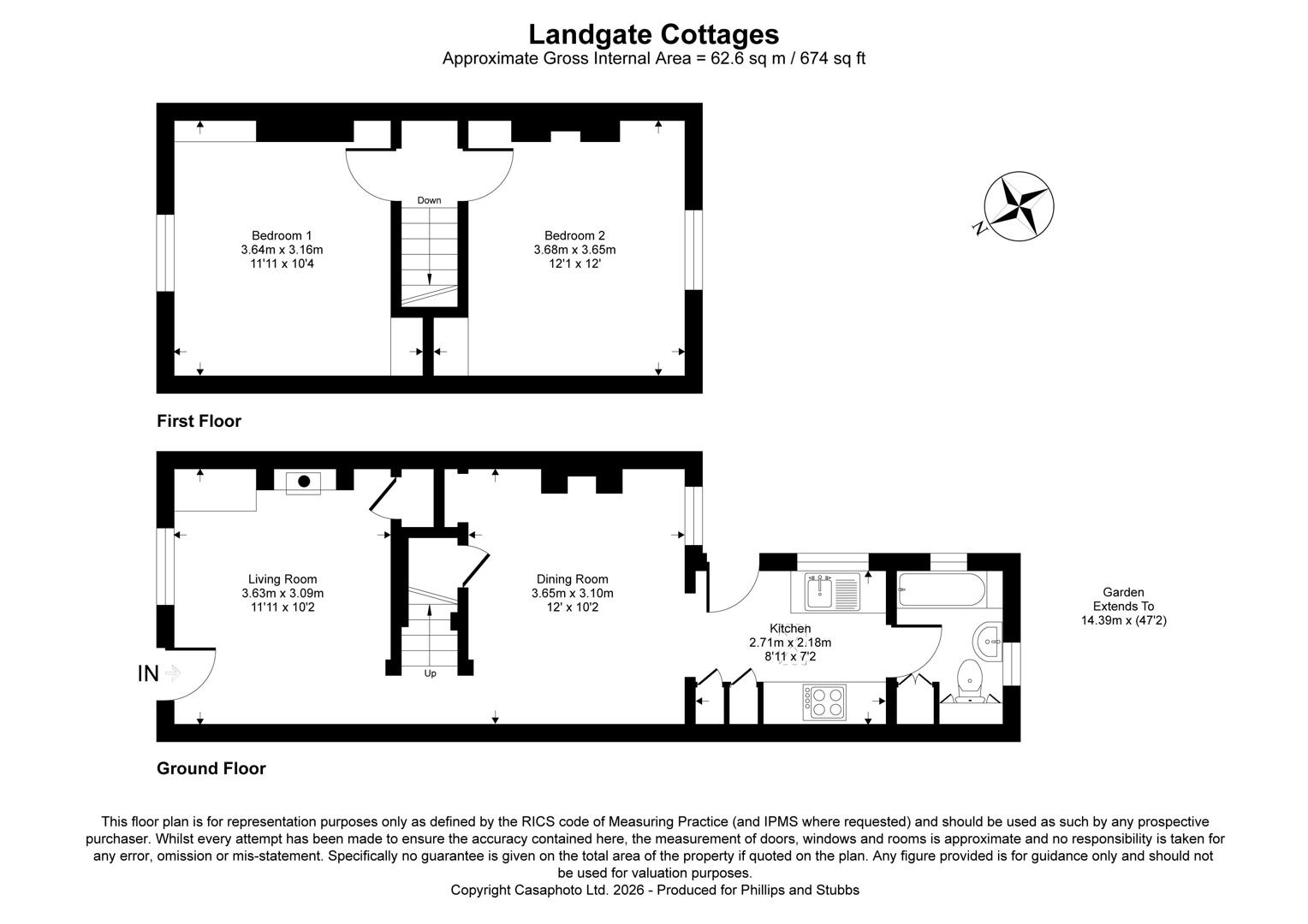 2, Landgate Cottages, Winchelsea floorplan