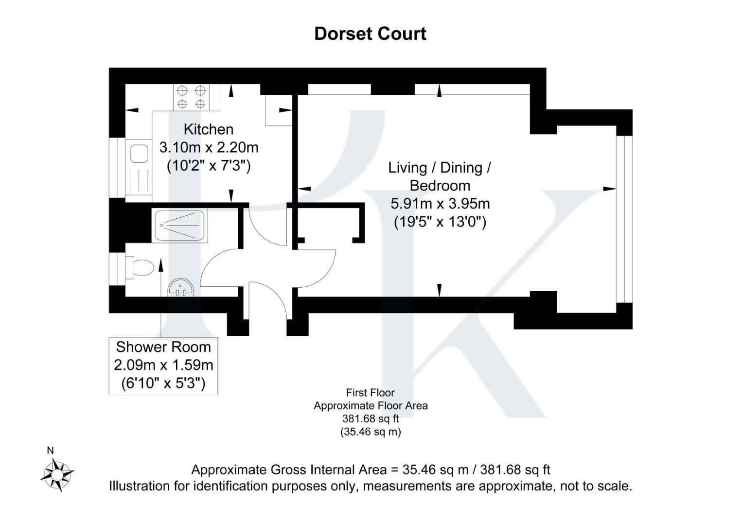 15, Dorset Court 211-213, Kingsway, Hove floorplan