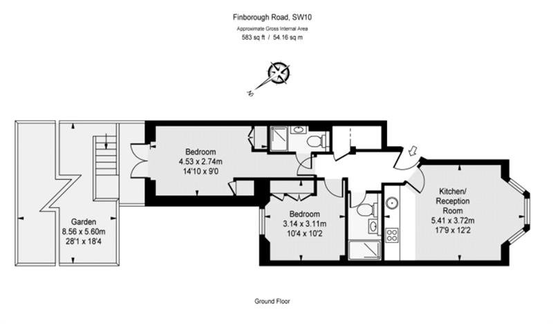 2 Bedrooms Flat to rent in Finborough Road, London SW10