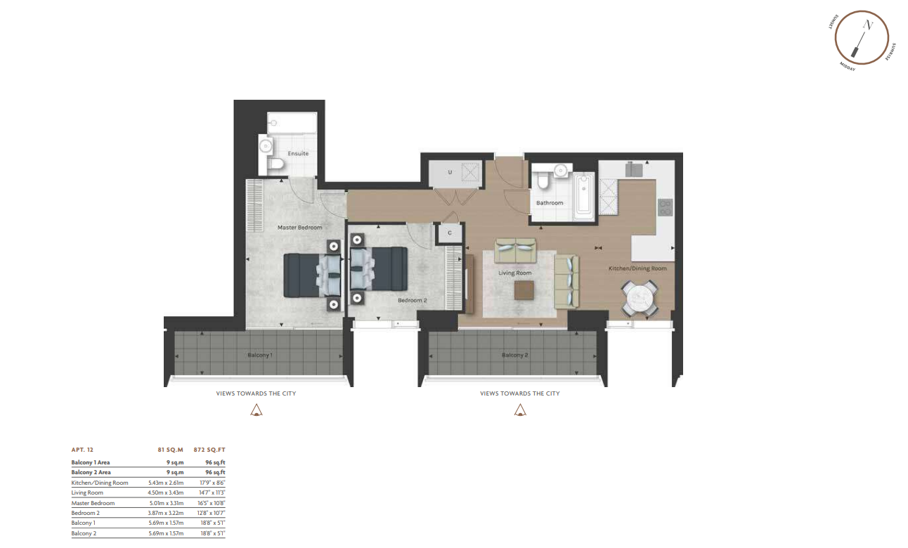 Valencia Tower, Bollinder place, london floorplan