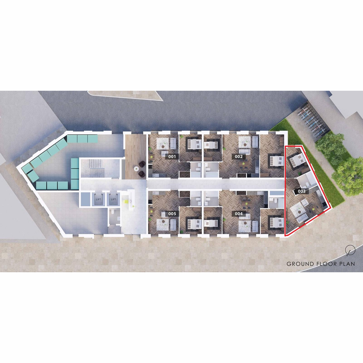 Flat G03, G03 The Hive, Oxford Road, Luton floorplan