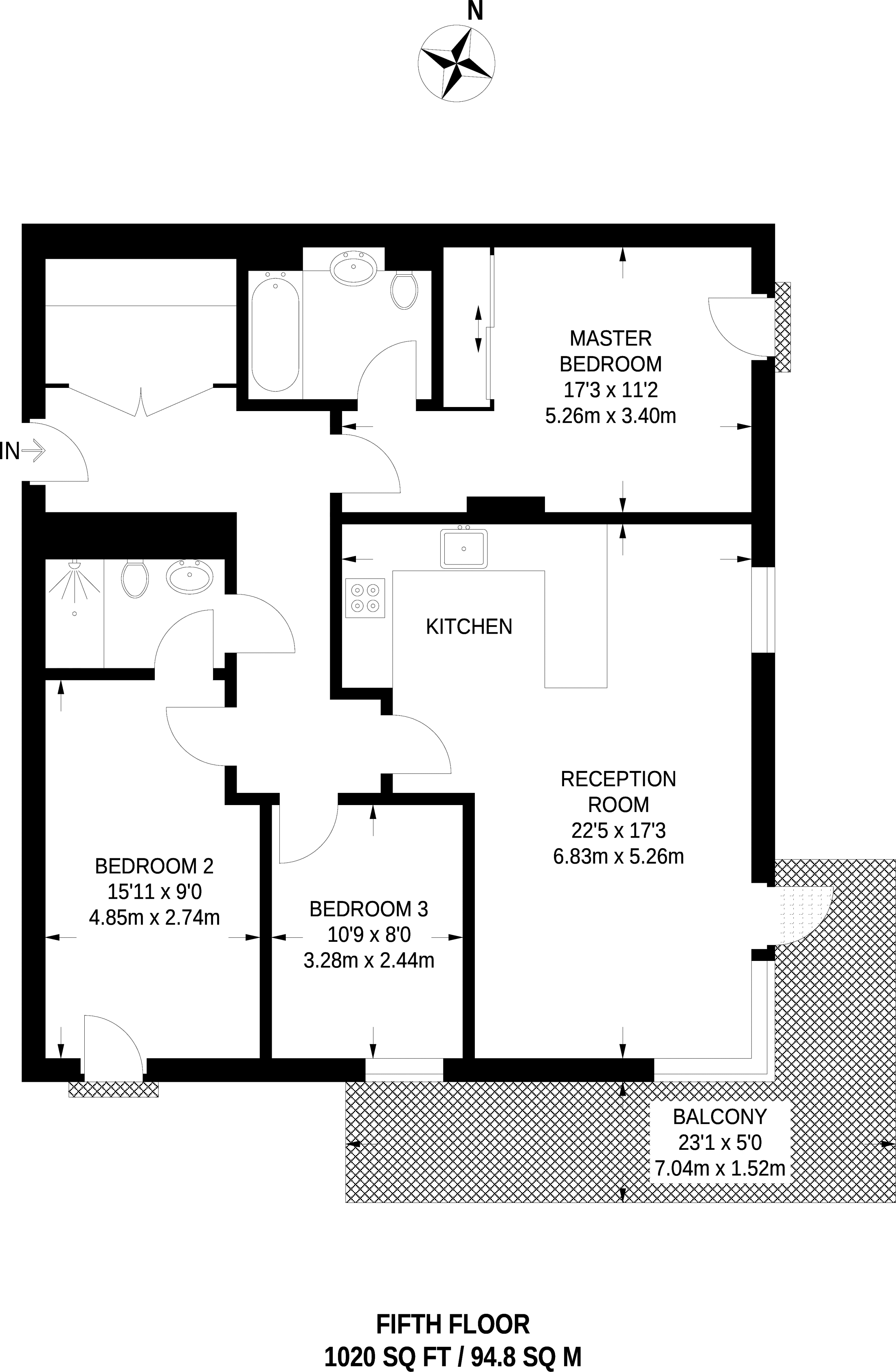 3 Bedrooms Flat to rent in Merlin Court, Kidbrooke SE3