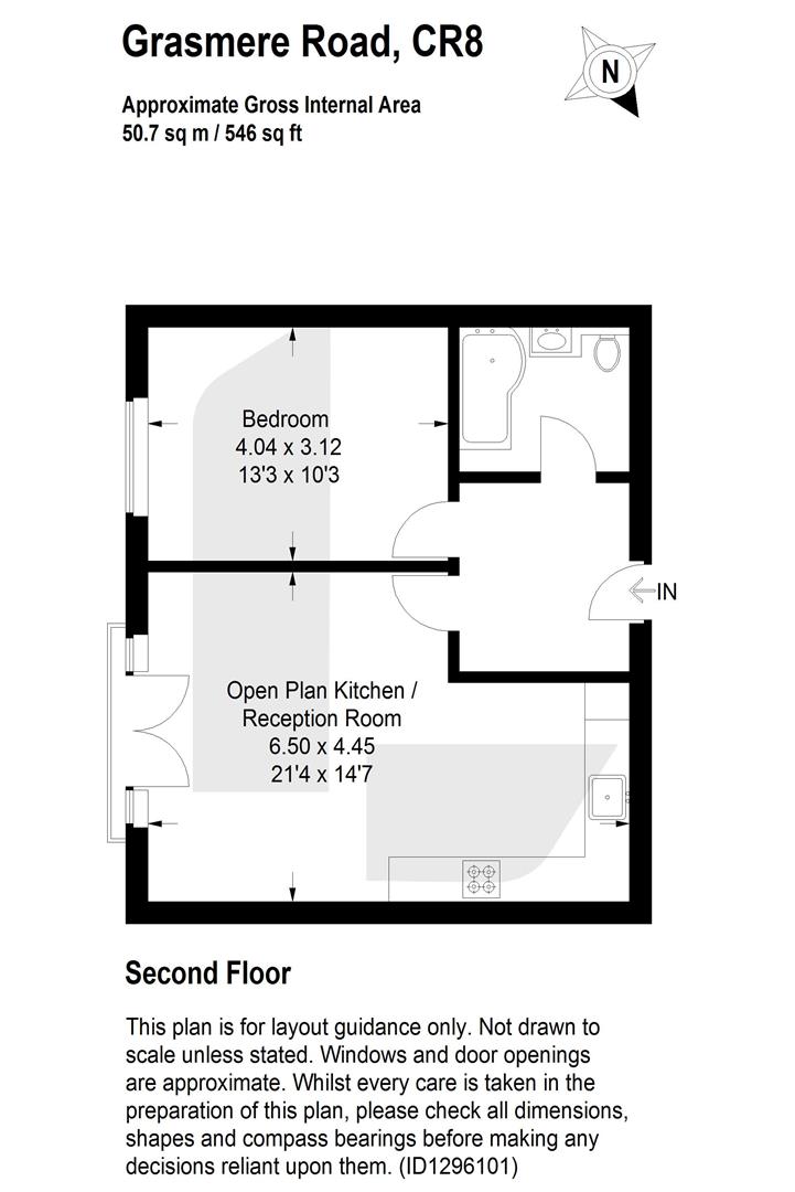 Flat 8, 28, Grasmere Road, Purley floorplan