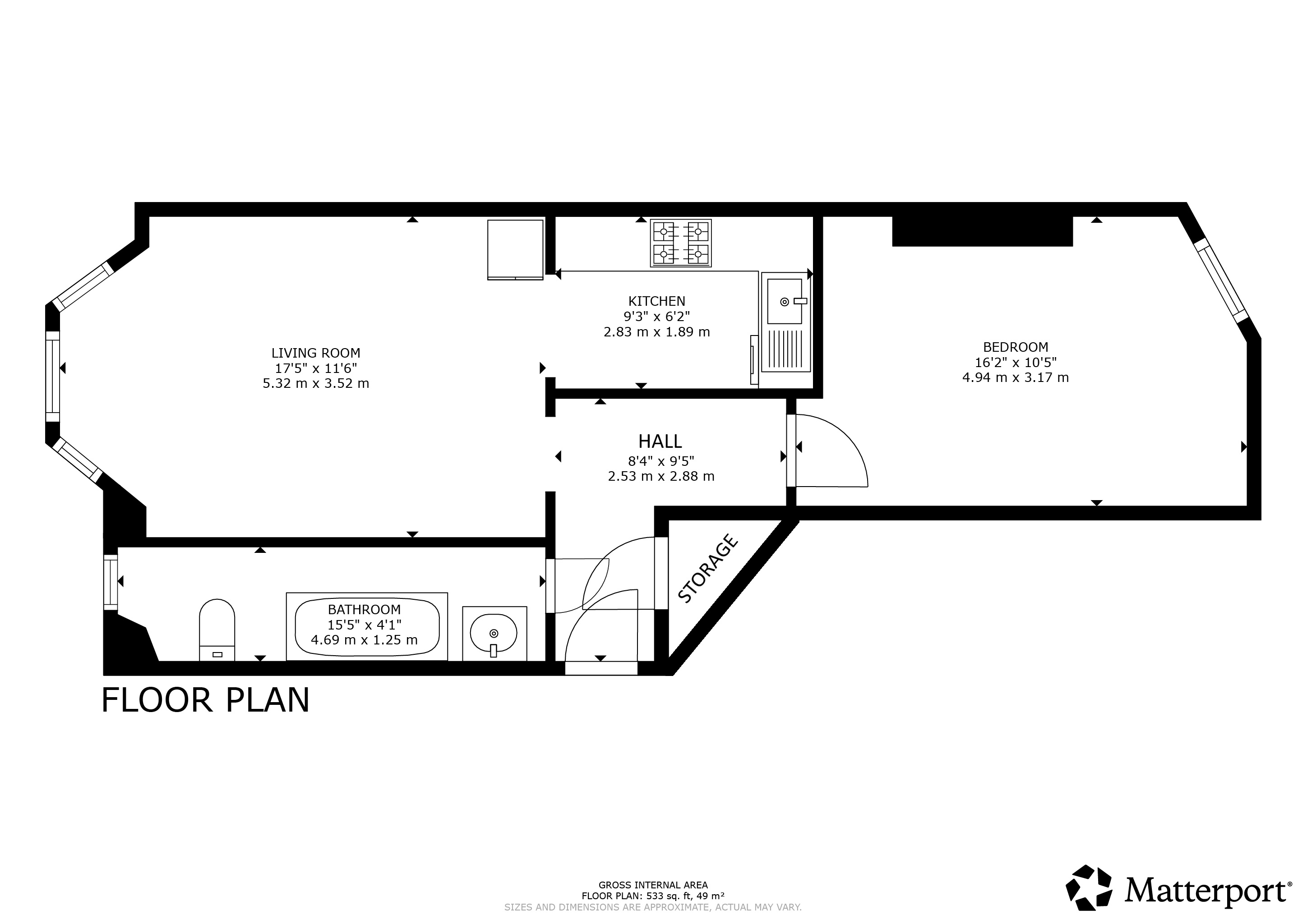99, Avenuepark Street, Flat 0/1, North Kelvinside floorplan