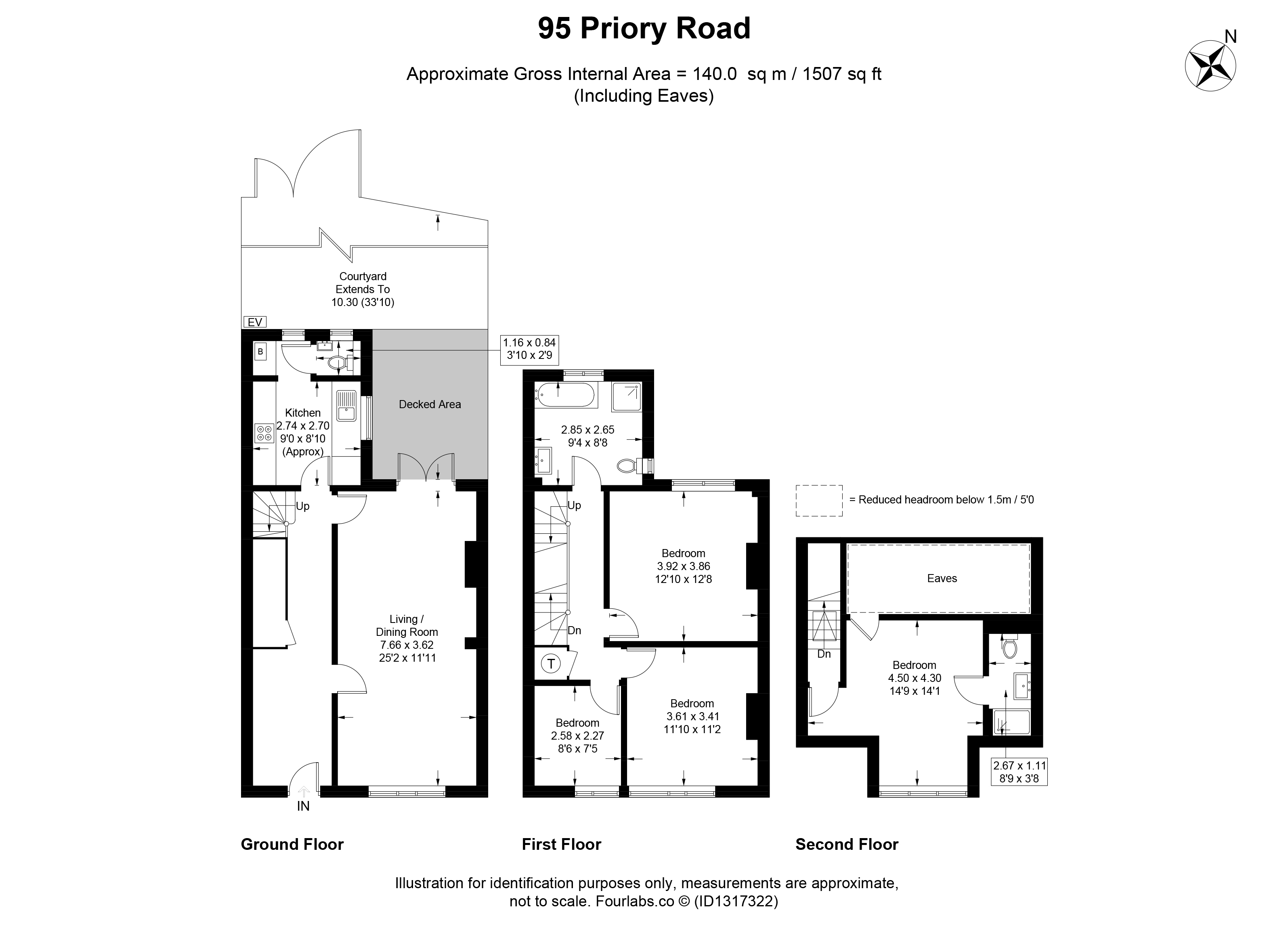 95, Priory Road, Sutton floorplan