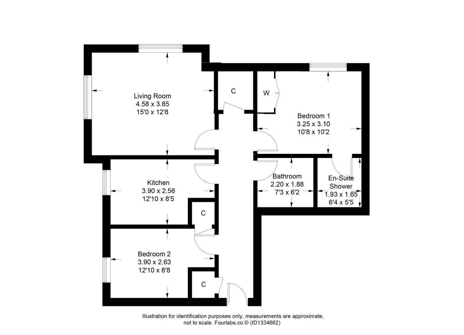 Flat F, 13, Mill Street, Kirkcaldy floorplan
