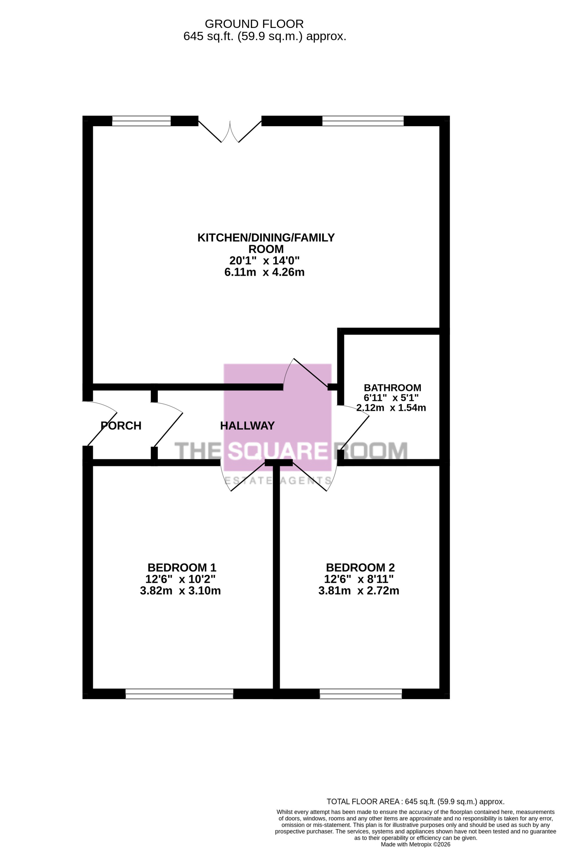 2b, Coronation Road, Thornton-Cleveleys floorplan