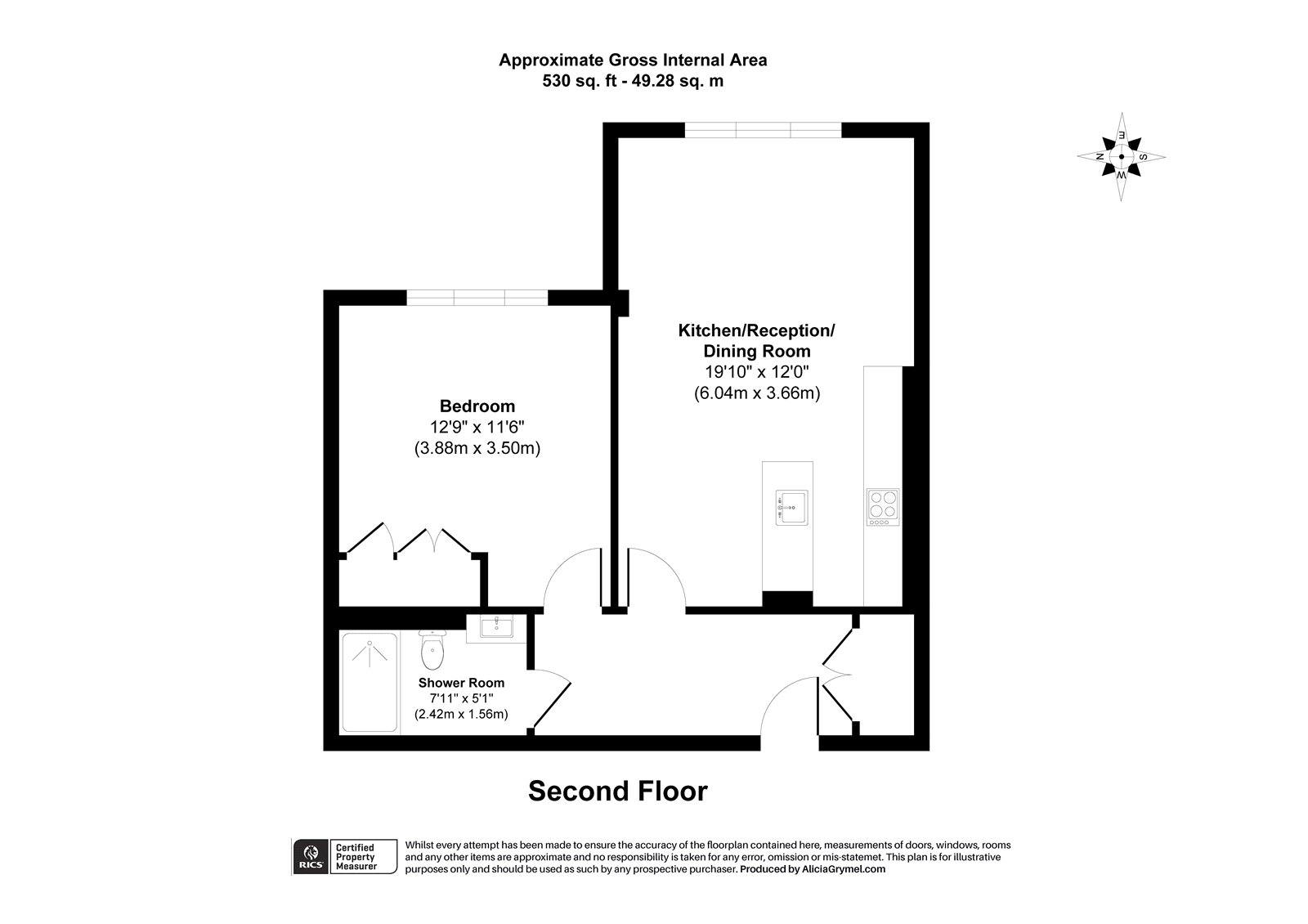 Flat 24, Kirk House, 97, High Street, West Drayton floorplan