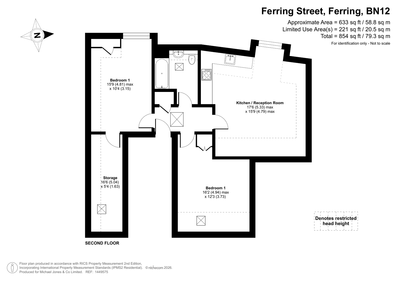 Flat 3, 52a, Ferring Street, Ferring floorplan