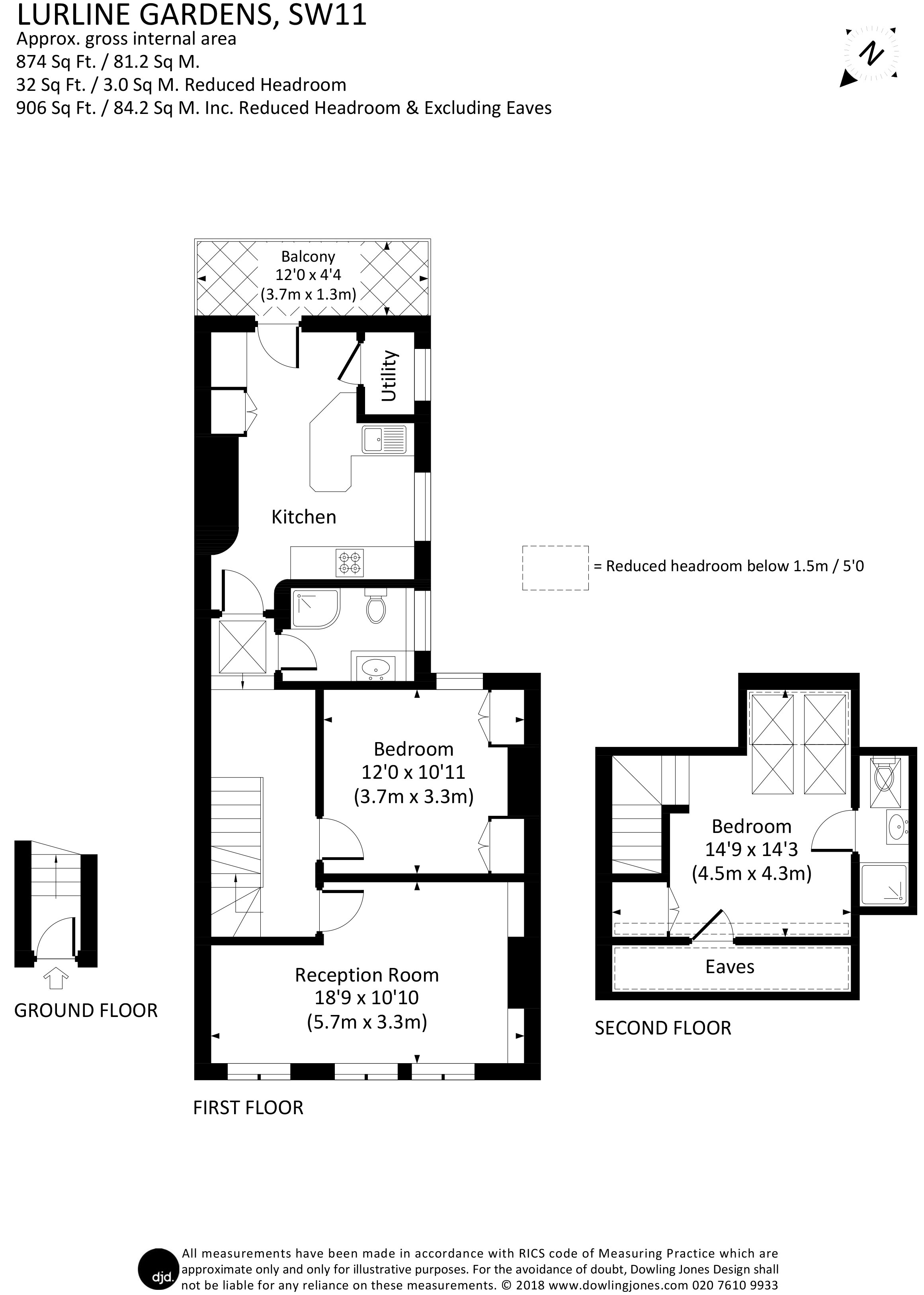 2 Bedrooms Maisonette to rent in Lurline Gardens, Battersea SW11