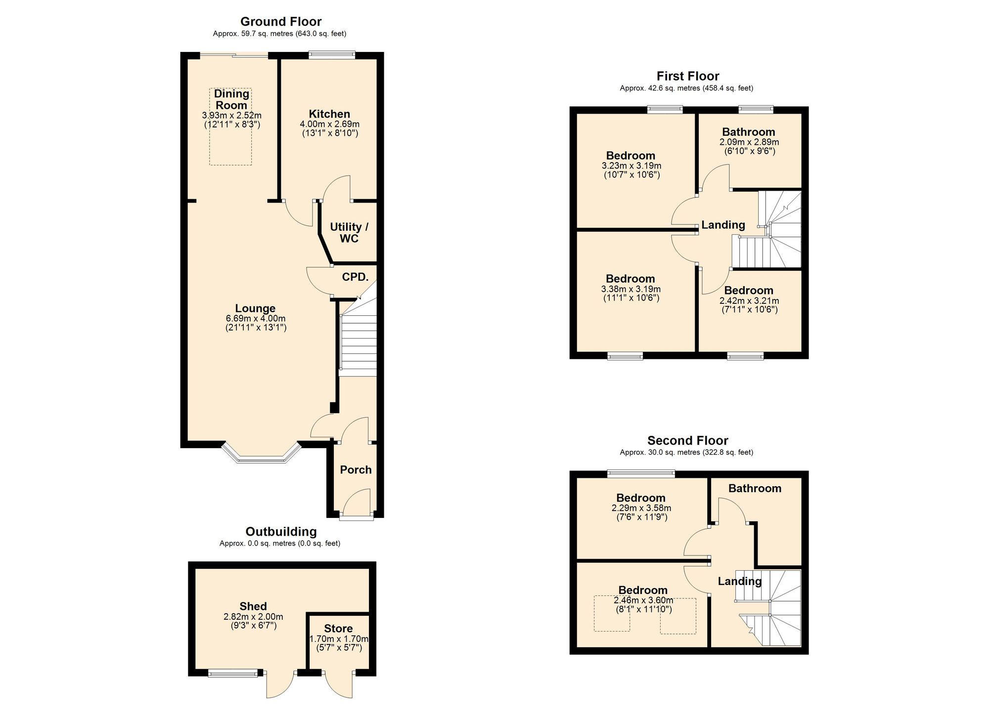 16 Elmfield Road, Cambridge floorplan