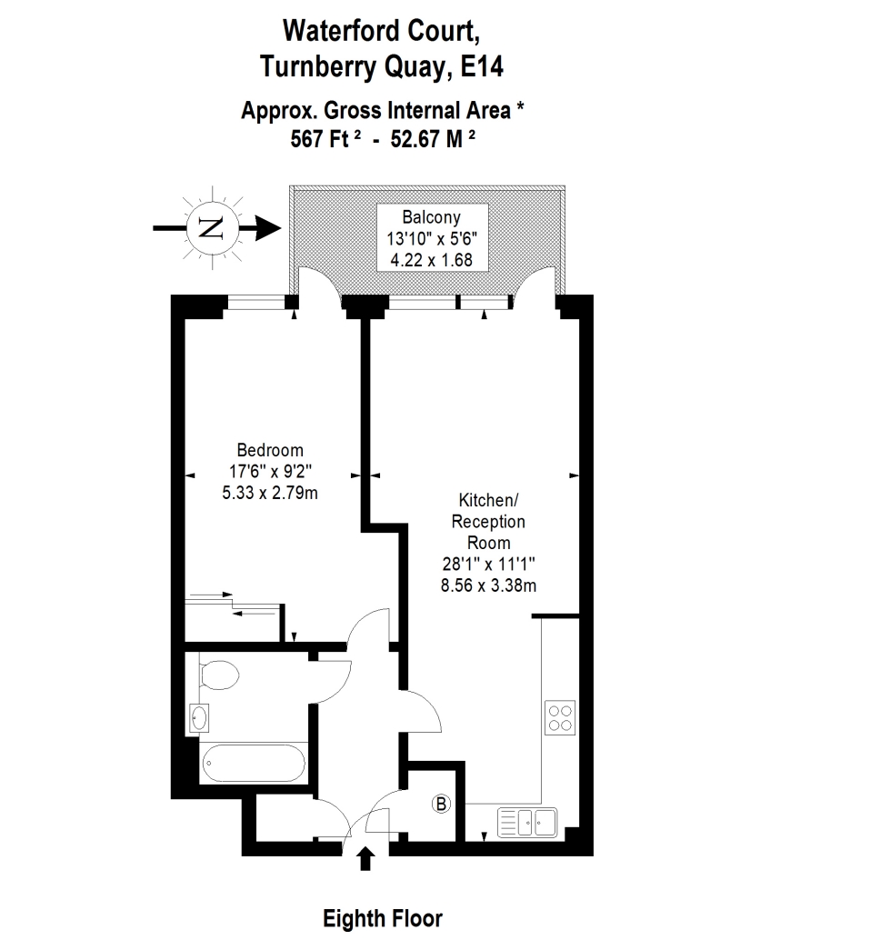 Waterford Court, Turnberry Quay, London floorplan