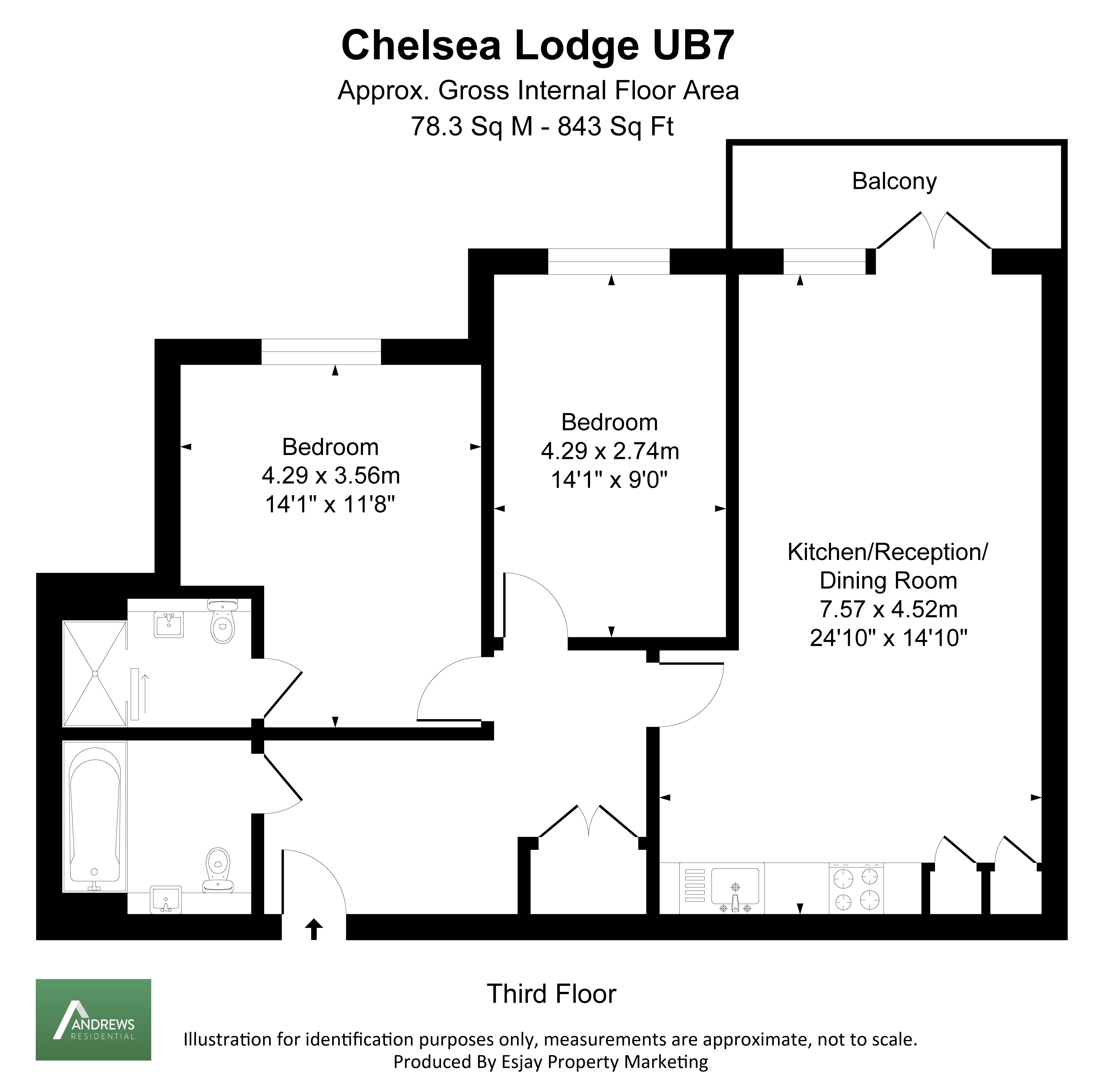 34, Chelsea Lodge, West Drayton floorplan