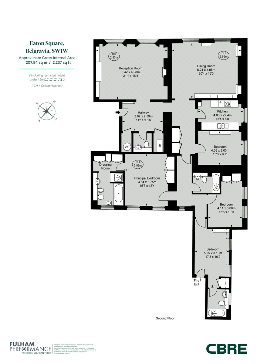 Apartment F, 1-4, Eaton Square, London floorplan