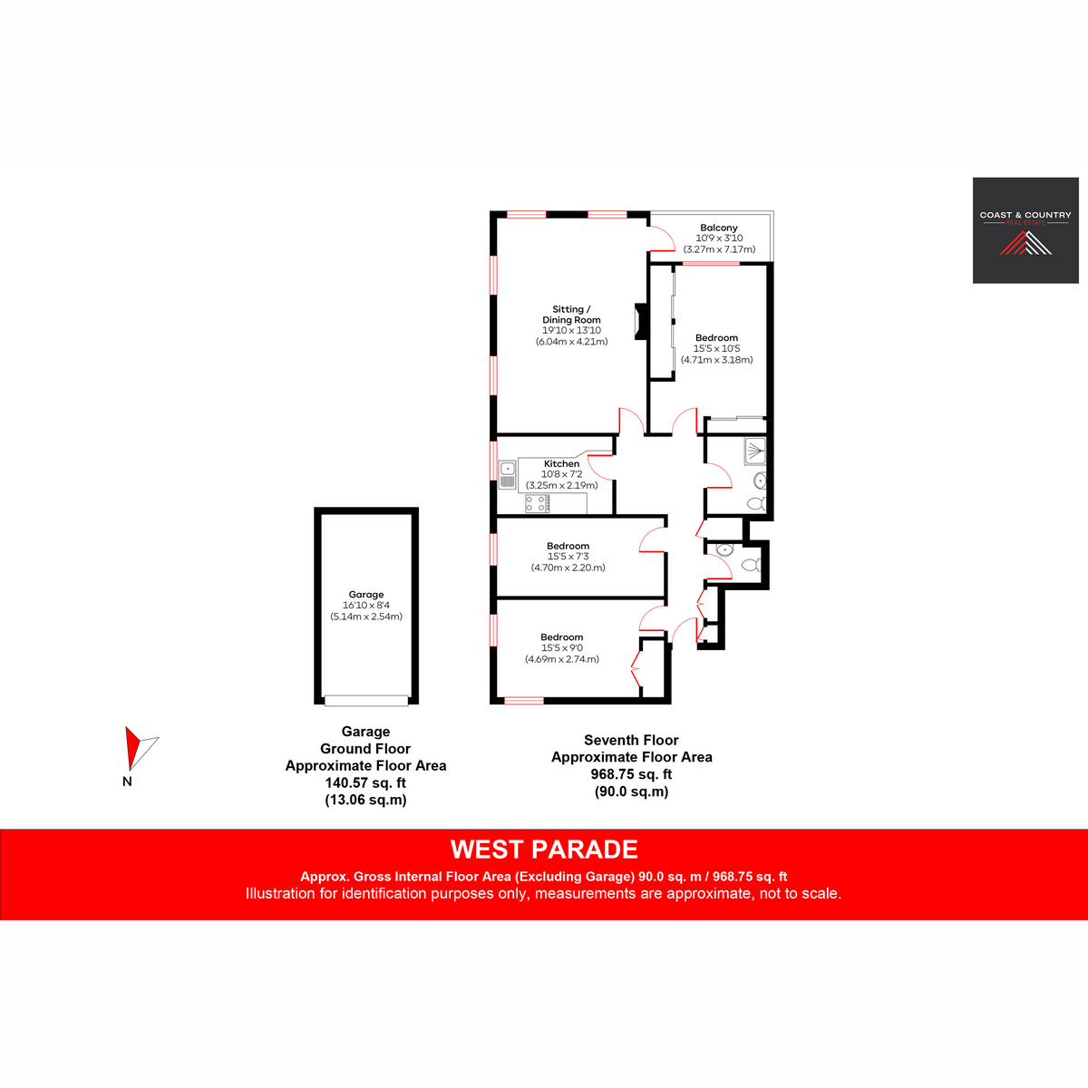 Flat Flat 31, Seabright, West Parade, Worthing floorplan