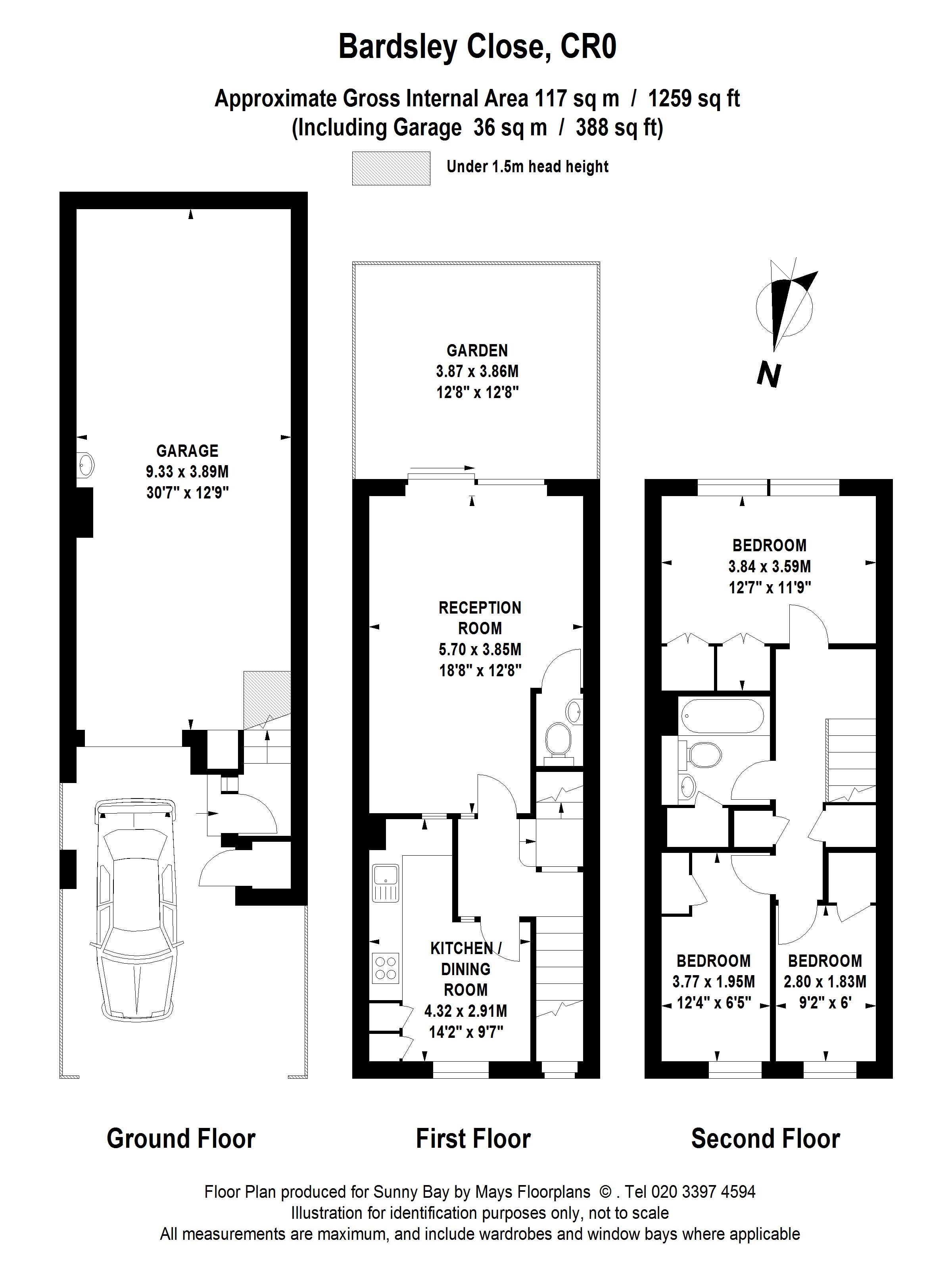 3 Bedrooms Maisonette for sale in Bardsley Close, Croydon CR0