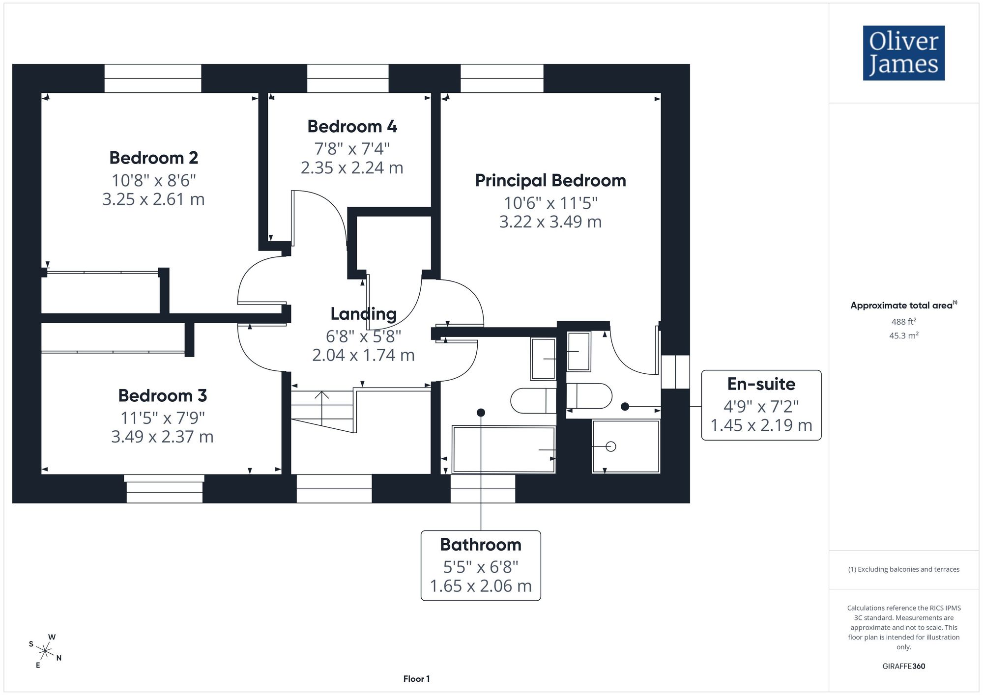 4 Barn Close, Huntingdon floorplan