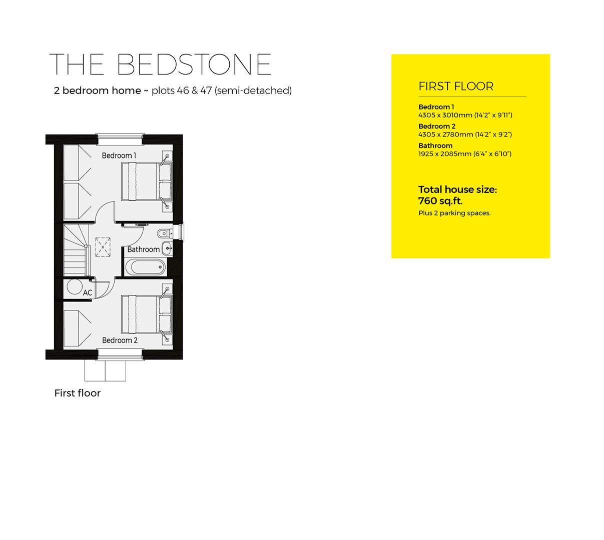 Plot 46, The Bedstone, Severn Meadows, Upton Upon Severn floorplan