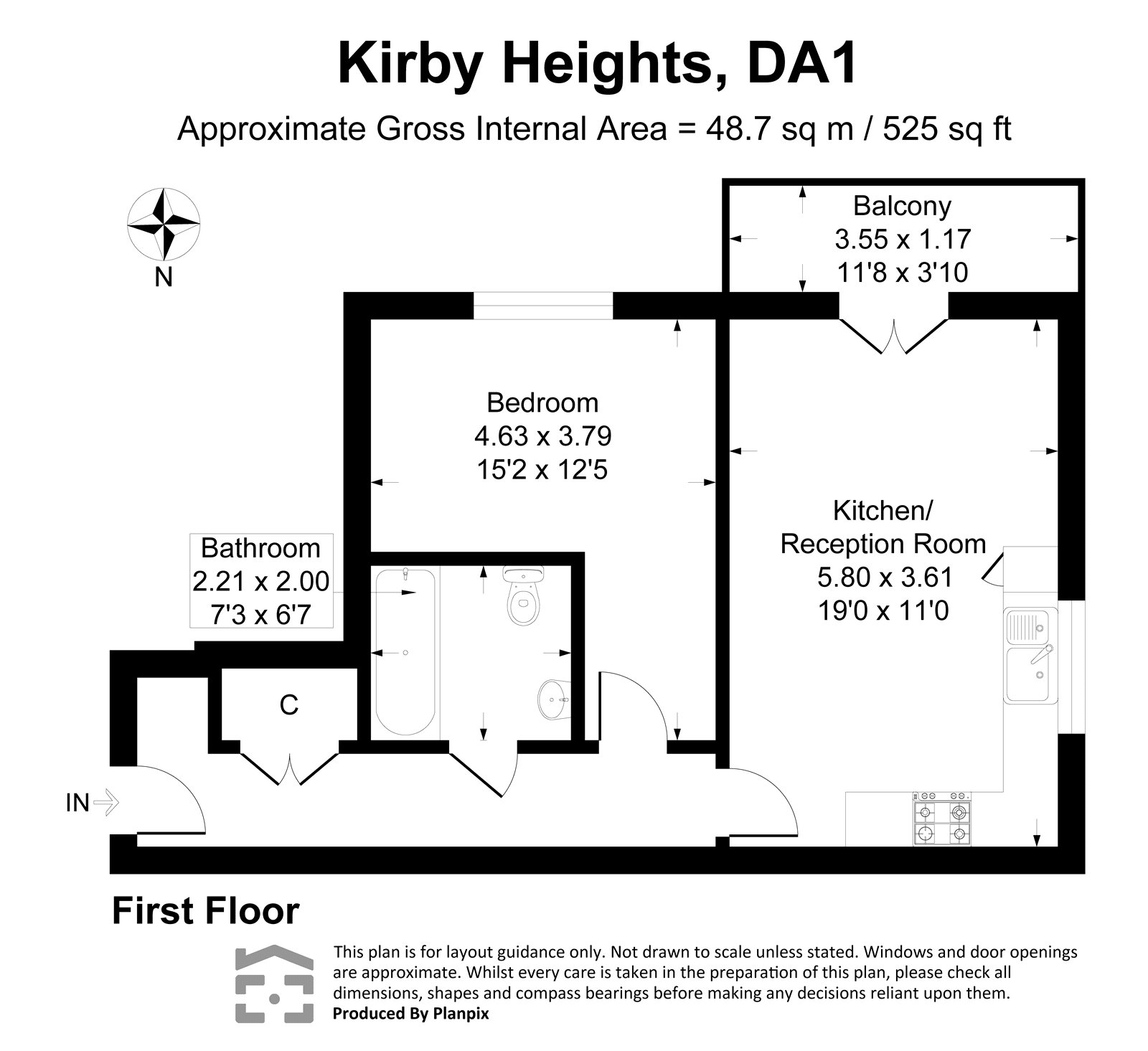 Flat 5, Kirby Heights, 27, Fourier Grove, Kent floorplan