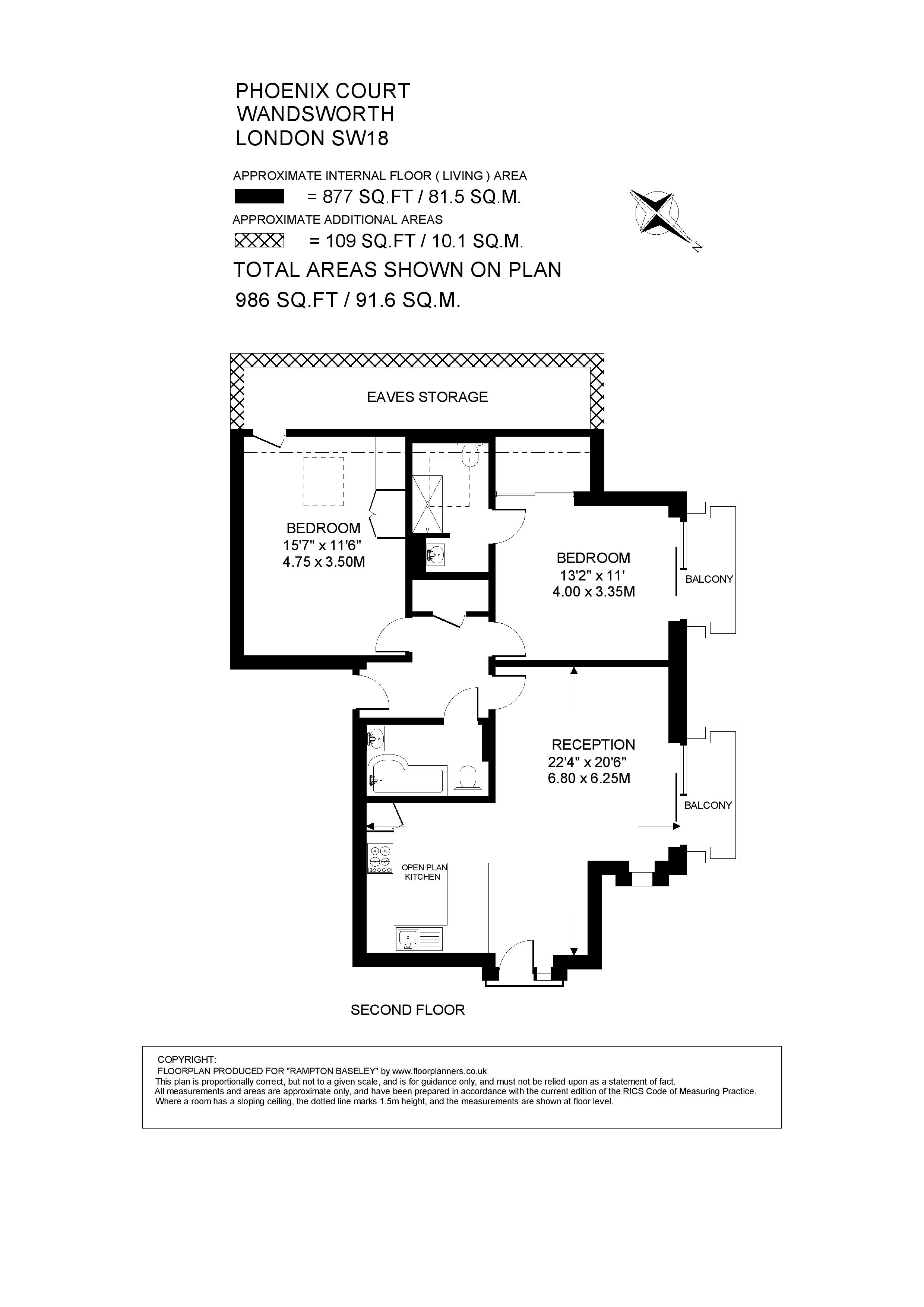 6, Phoenix Court, 39, Groom Crescent, London floorplan
