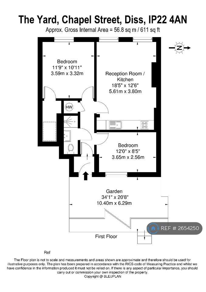 Flat A, The Yard Chapel St, Diss floorplan
