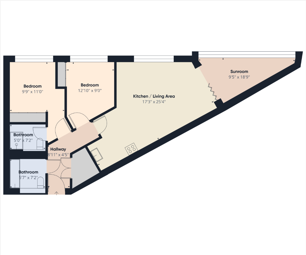 Apartment 408 Wiverton Tower 4, New Drum Street, London floorplan