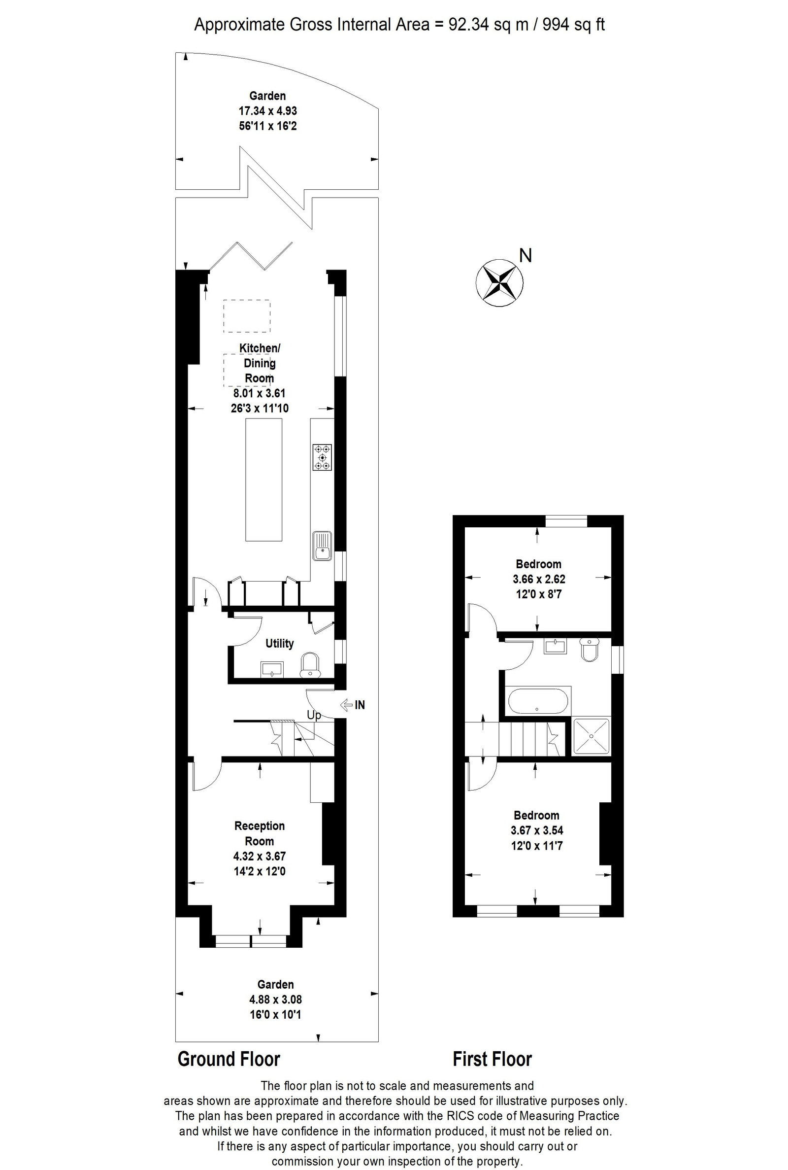 64, Poplar Grove, New Malden floorplan