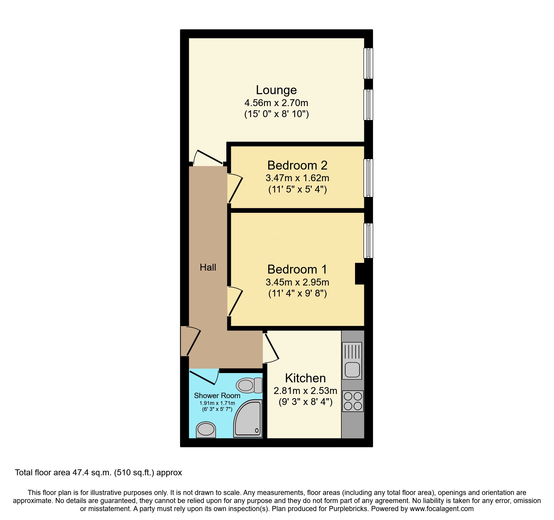 227 Castleview House, East Lane, Runcorn floorplan