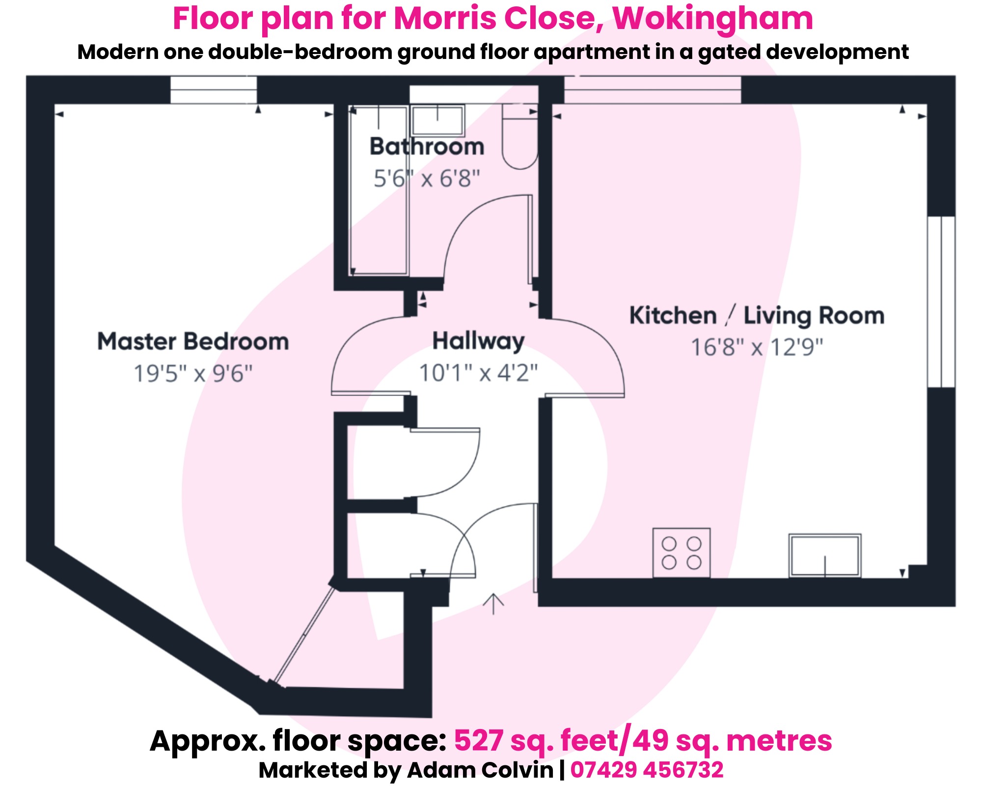 Flat 3, Joseph Court, Winnersh floorplan
