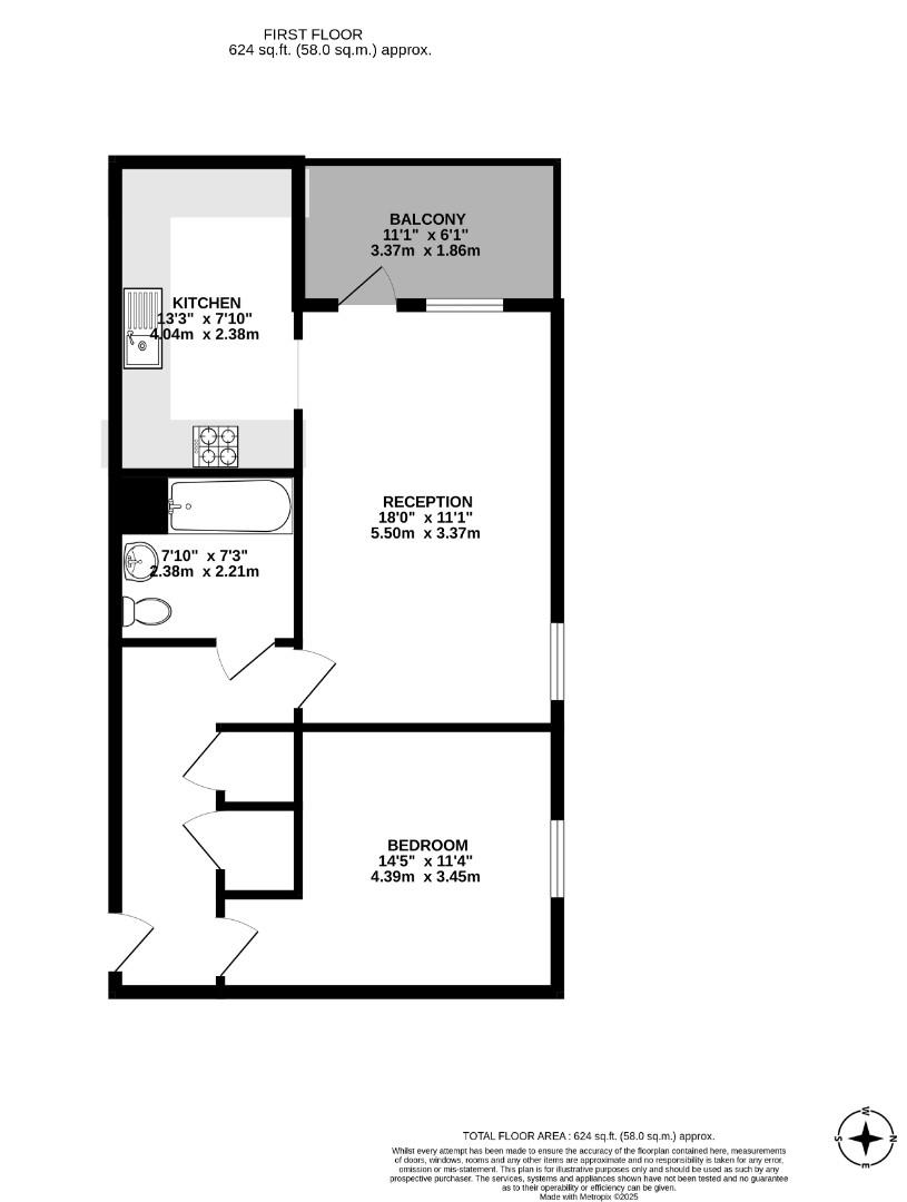 Flat 25, 2, Lake House, Green Lanes Walk, London floorplan