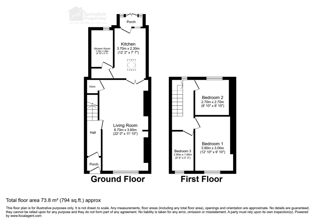 51, Thurston Road, Pontypridd floorplan