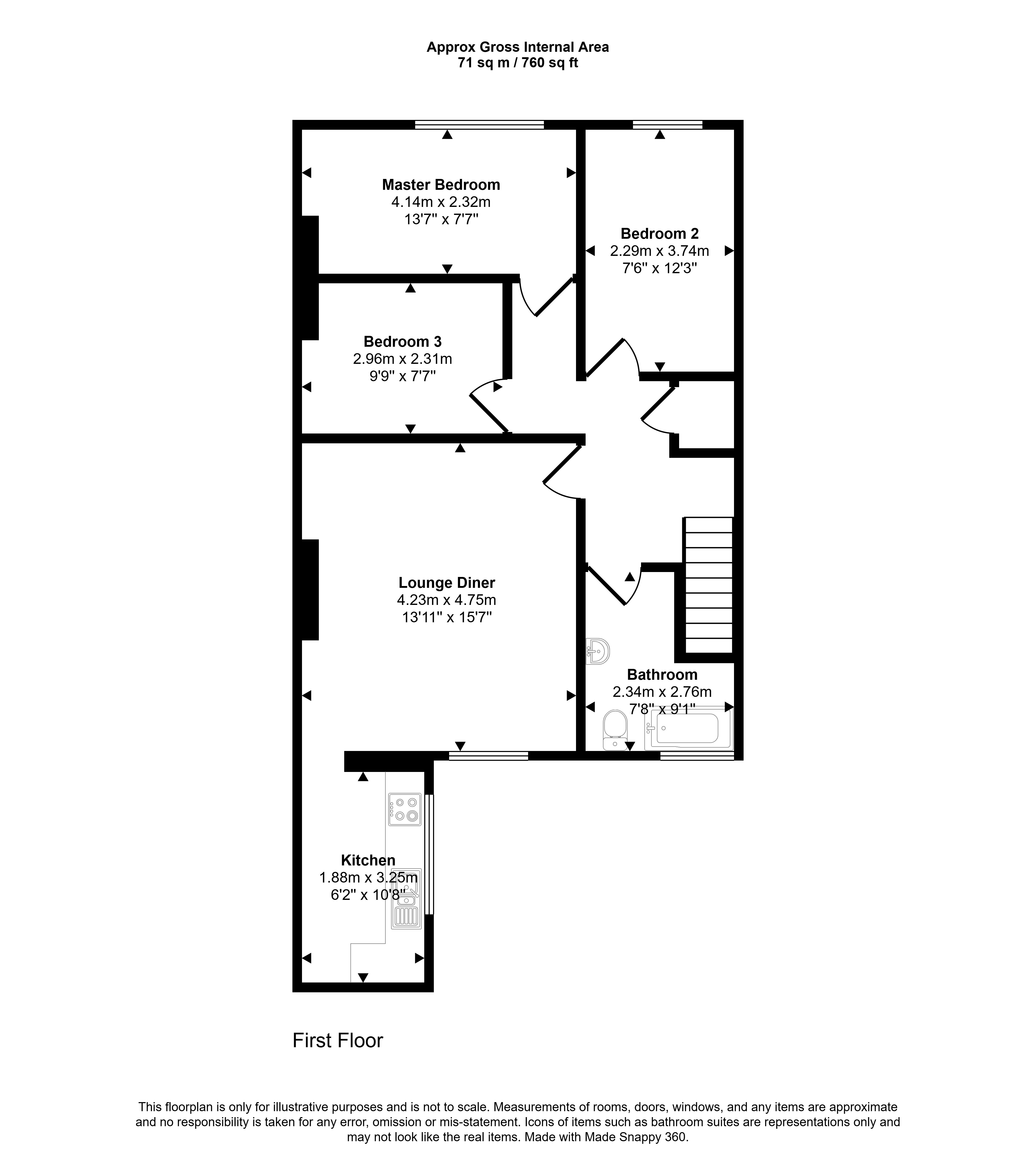 11A, Hope Street, Crook floorplan